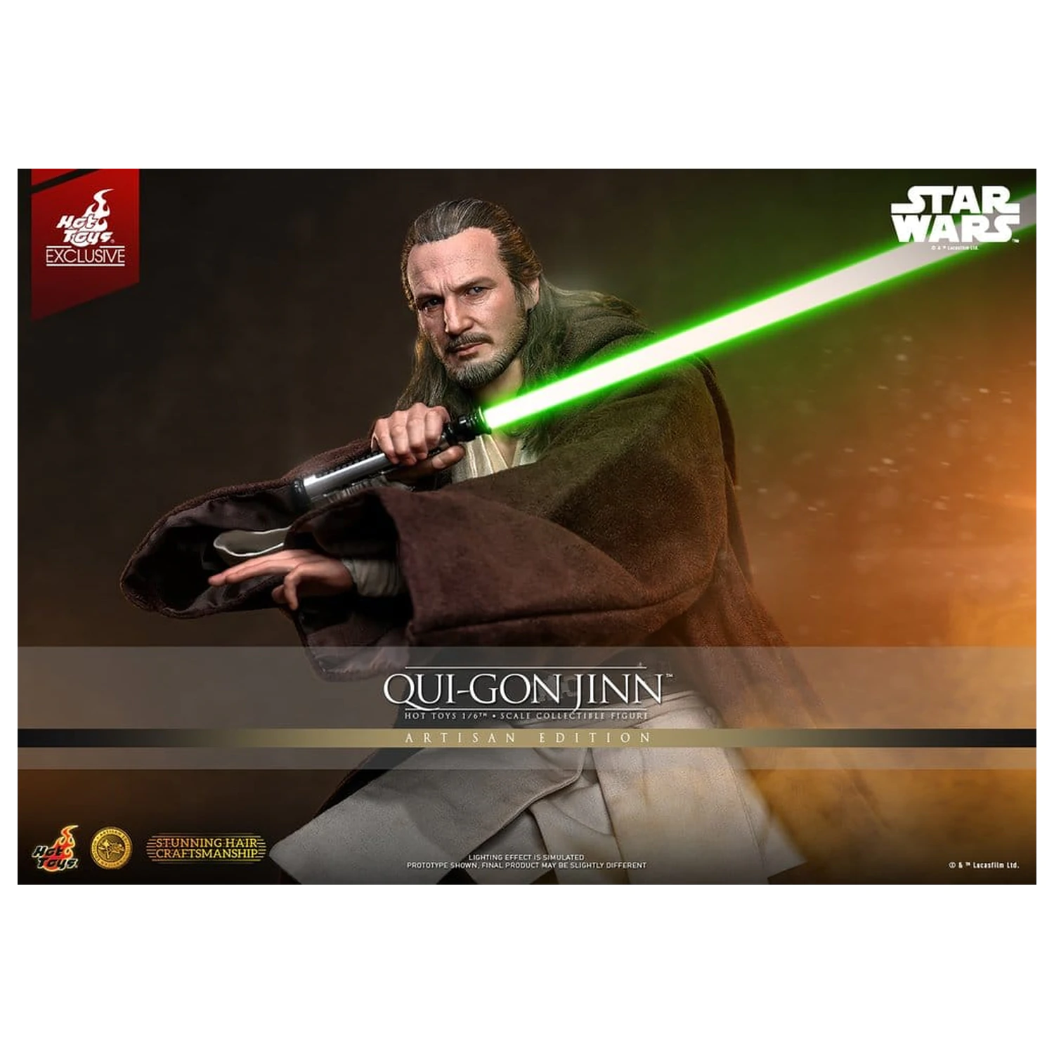 Star Wars: The Phantom Menace filmska Masterpiece akcijska figura 1/6 Qui-Gon Jinn (Artisan Edition) Hot Toys Exclusive 32 cm fotografija proizvoda