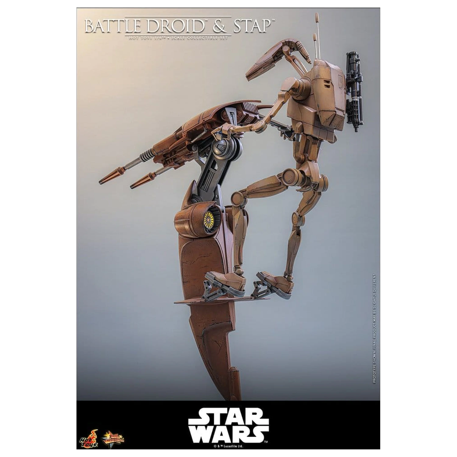 Star Wars: The Phantom Menace filmski Masterpiece set akcijskih figura 1/6 Battle Droid & STAP 32 cm fotografija proizvoda