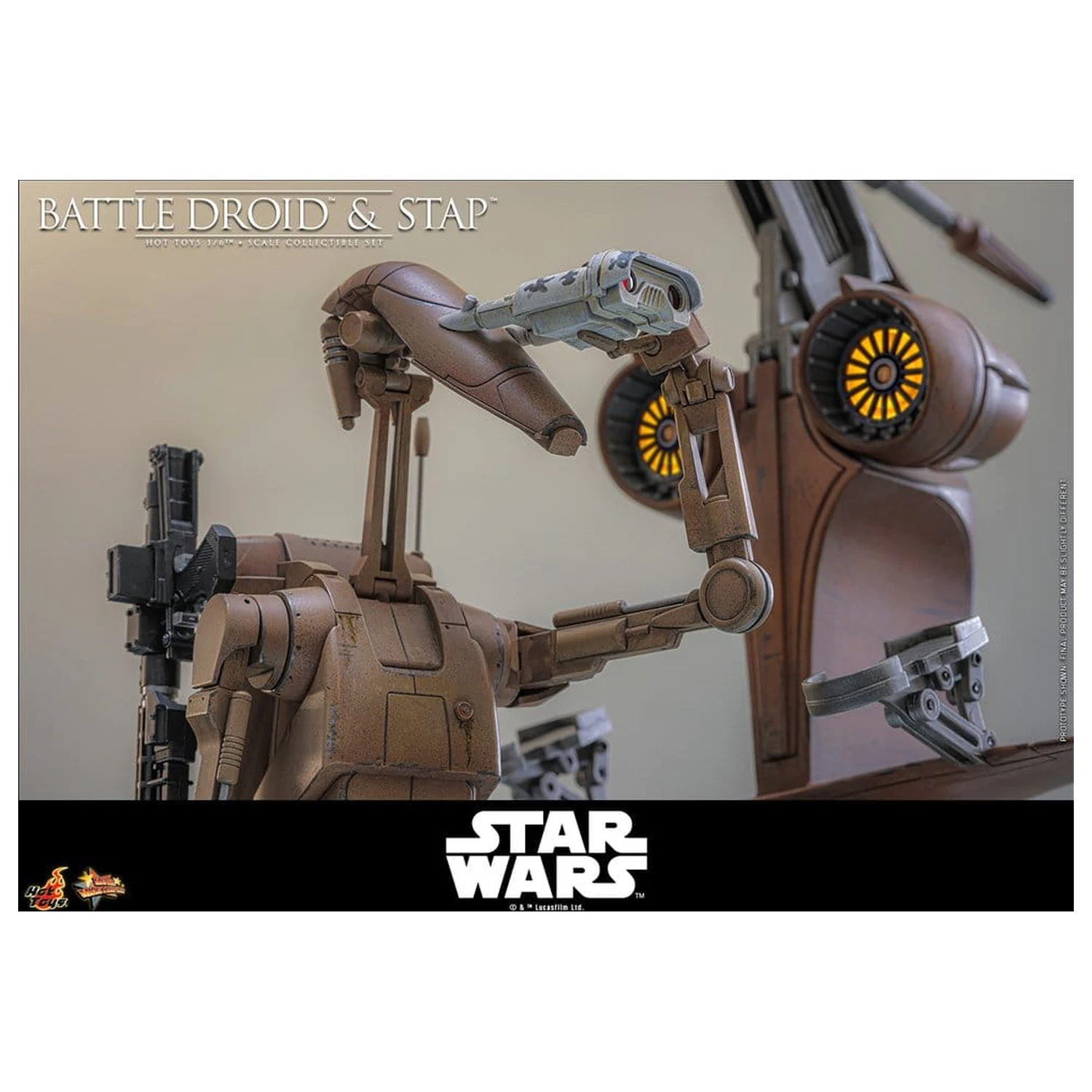 Star Wars: The Phantom Menace filmski Masterpiece set akcijskih figura 1/6 Battle Droid & STAP 32 cm fotografija proizvoda