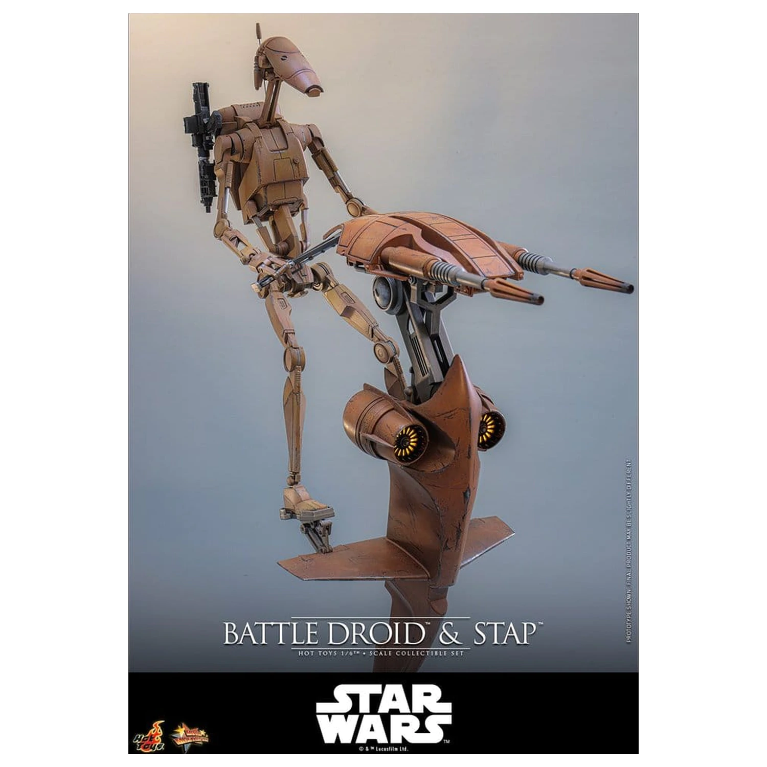 Star Wars: The Phantom Menace filmski Masterpiece set akcijskih figura 1/6 Battle Droid & STAP 32 cm fotografija proizvoda