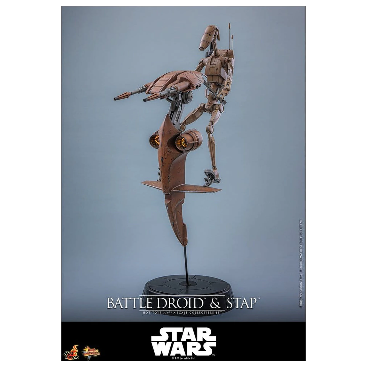 Star Wars: The Phantom Menace filmski Masterpiece set akcijskih figura 1/6 Battle Droid & STAP 32 cm fotografija proizvoda