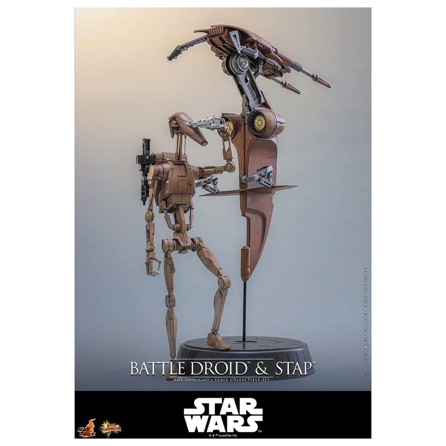 Star Wars: The Phantom Menace filmski Masterpiece set akcijskih figura 1/6 Battle Droid & STAP 32 cm fotografija proizvoda