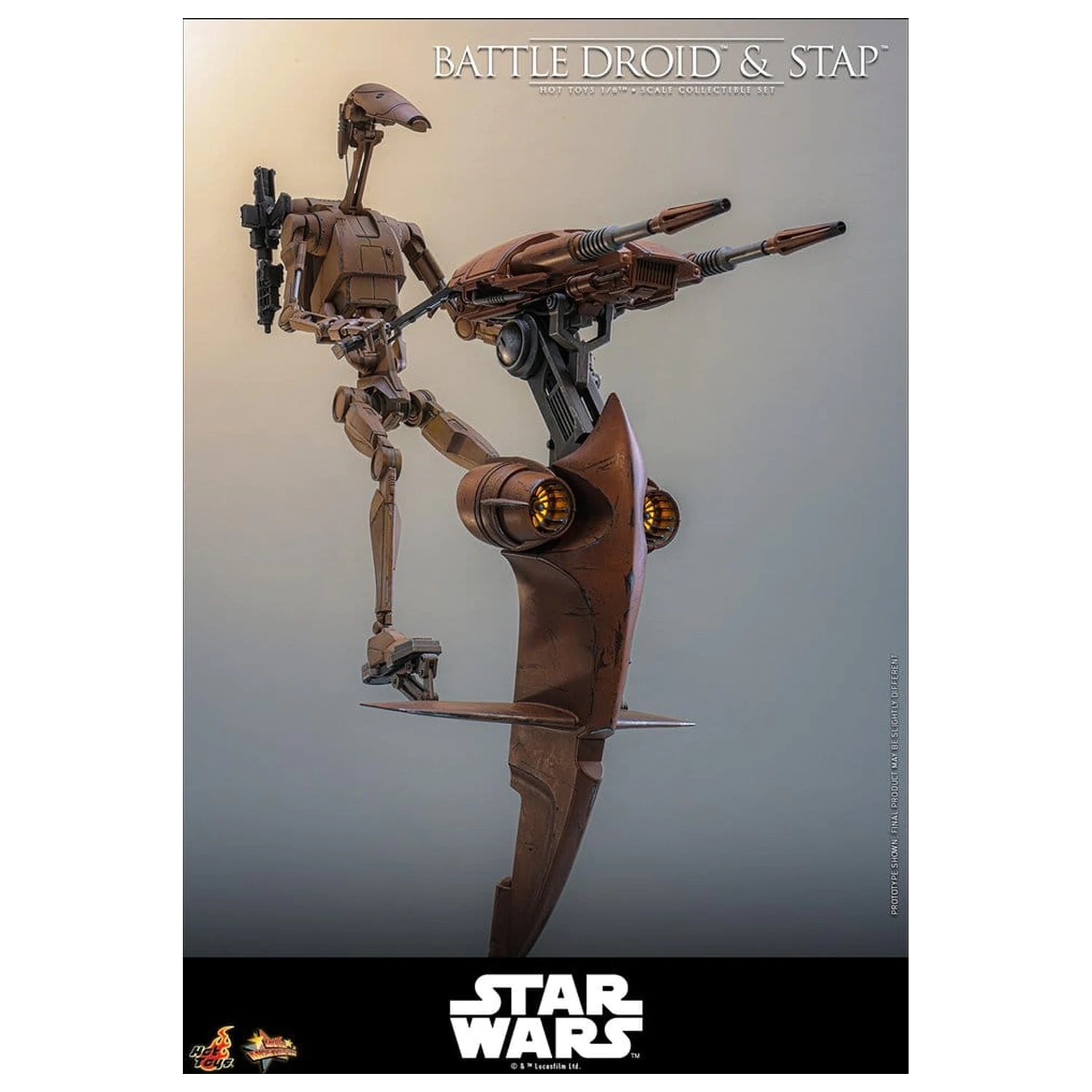 Star Wars: The Phantom Menace filmski Masterpiece set akcijskih figura 1/6 Battle Droid & STAP 32 cm fotografija proizvoda