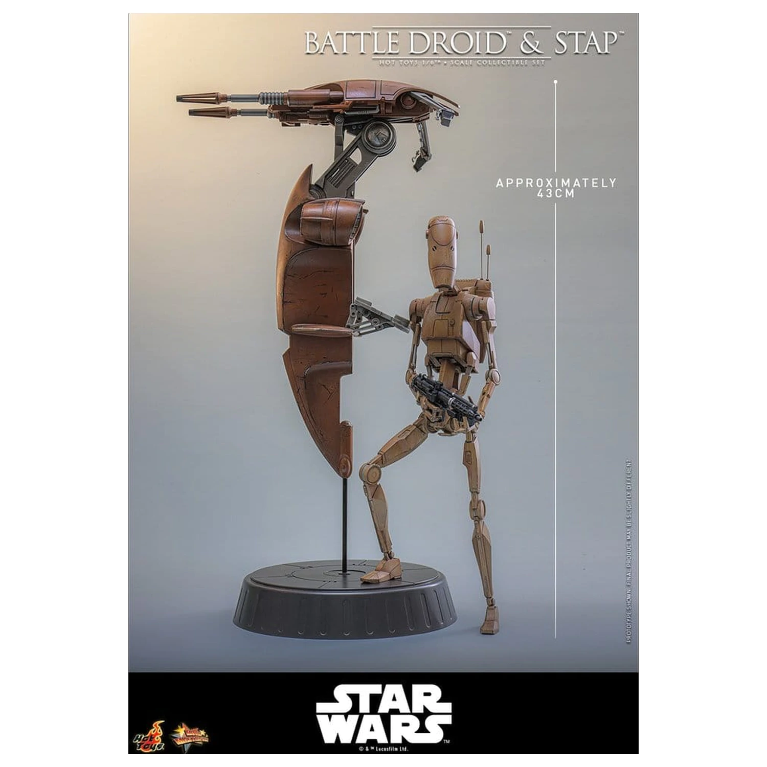 Star Wars: The Phantom Menace filmski Masterpiece set akcijskih figura 1/6 Battle Droid & STAP 32 cm fotografija proizvoda