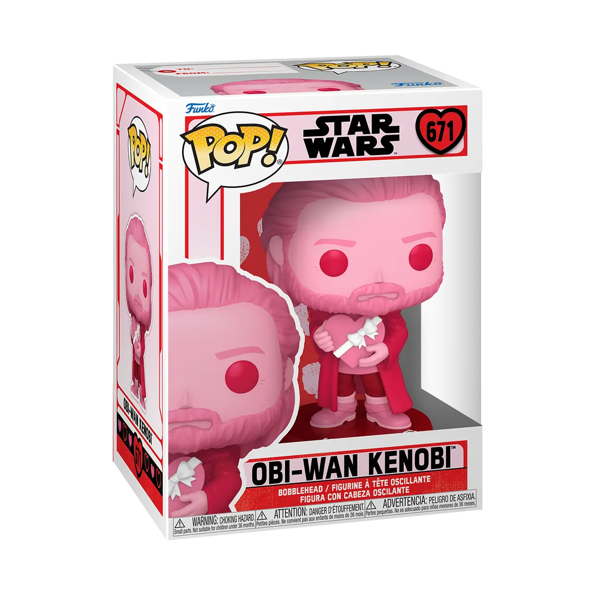 Star Wars Valentines POP! Star Wars Vinyl figurica Obi-Wan Kenobi 9 cm fotografija proizvoda