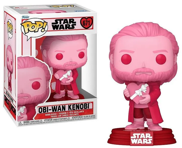 Star Wars Valentines POP! Star Wars Vinyl figurica Obi-Wan Kenobi 9 cm fotografija proizvoda