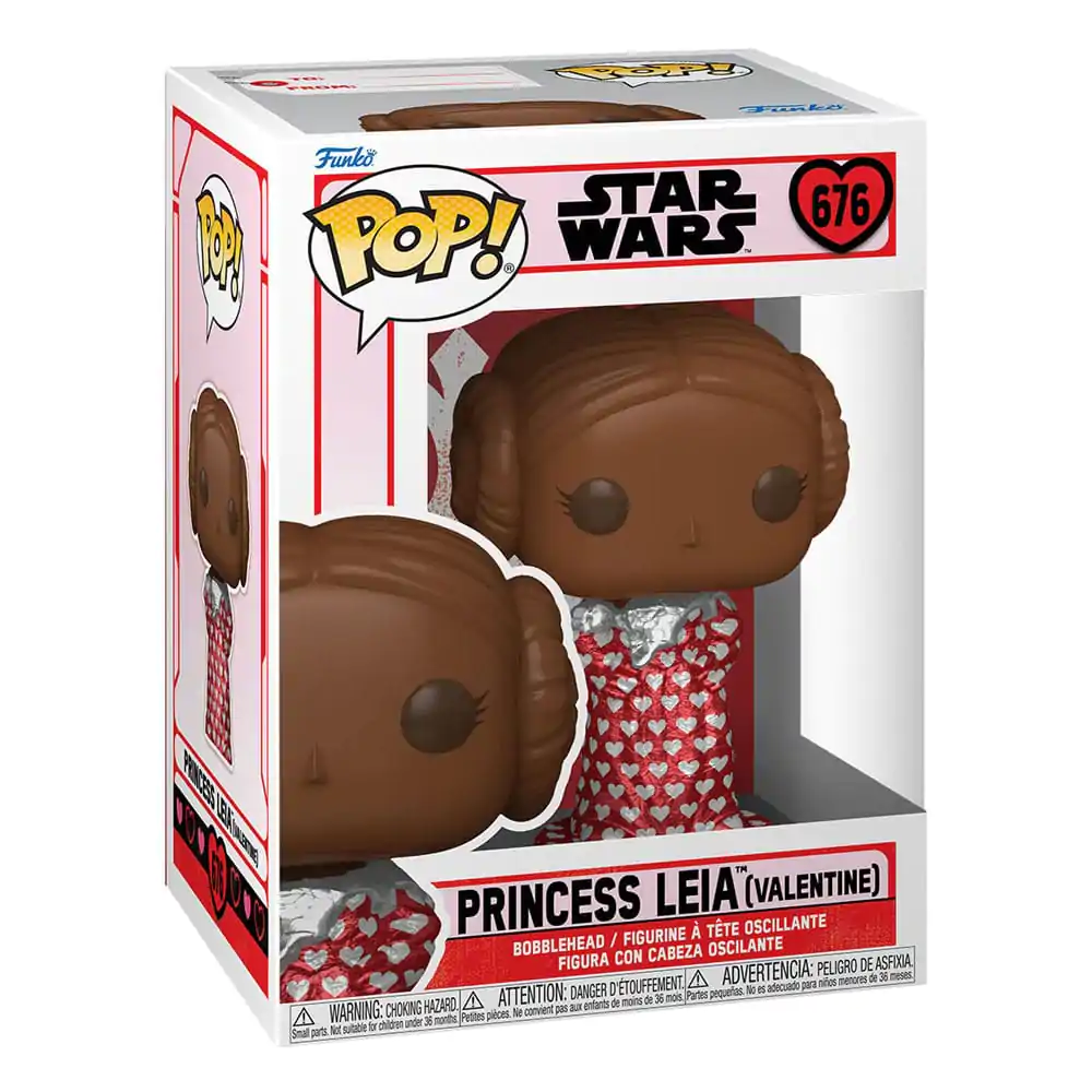 Star Wars Valentines POP! Vinil Figura Leia (Val Choc) 9 cm fotografija proizvoda