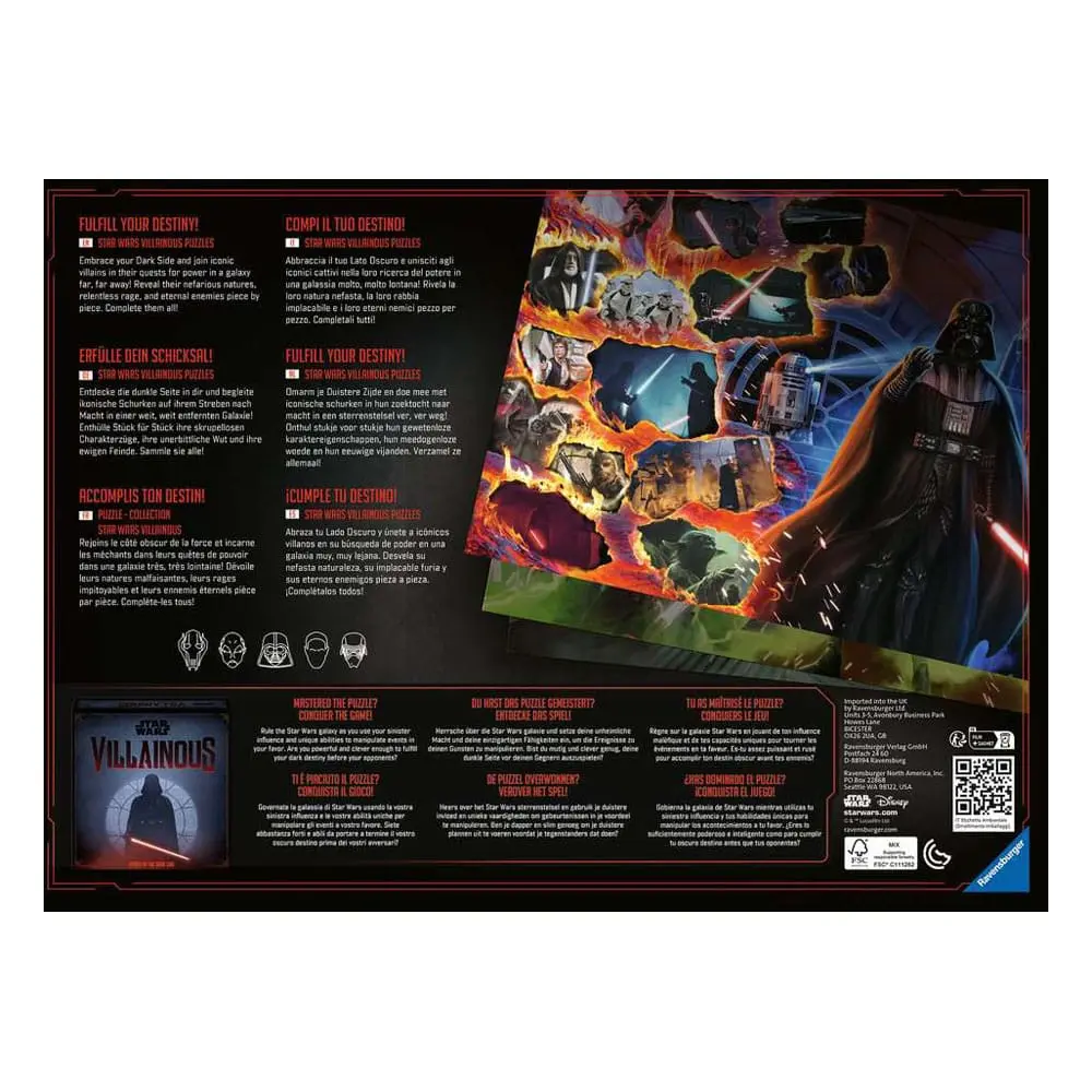 Star Wars Villainous Puzzle Darth Vader (1000 dijelova) fotografija proizvoda