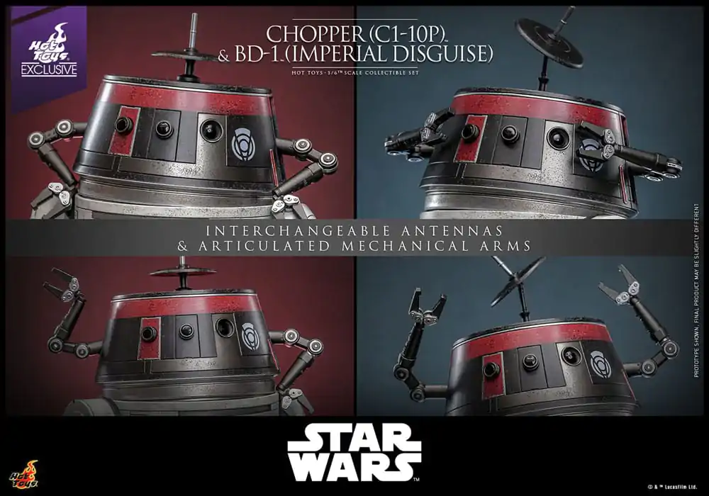 Star Wars Set akcijskih figura 1/6 Chopper (C1-10P™) i BD-1™ (Imperial Disguise) 18 cm i 8 cm fotografija proizvoda