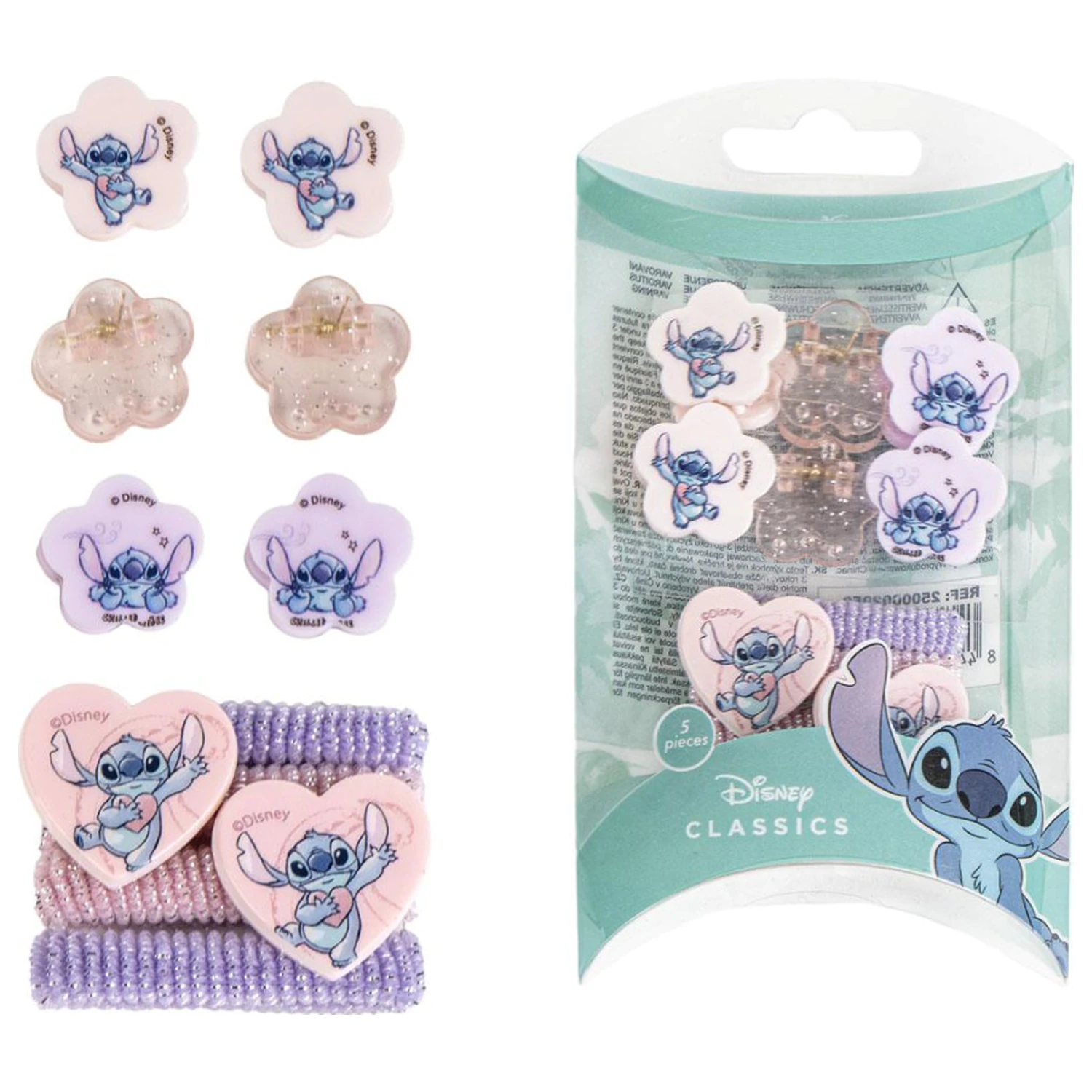 Ukosnica za kosu Stitch Alien Heart, Set gumica za kosu u kutiji fotografija proizvoda