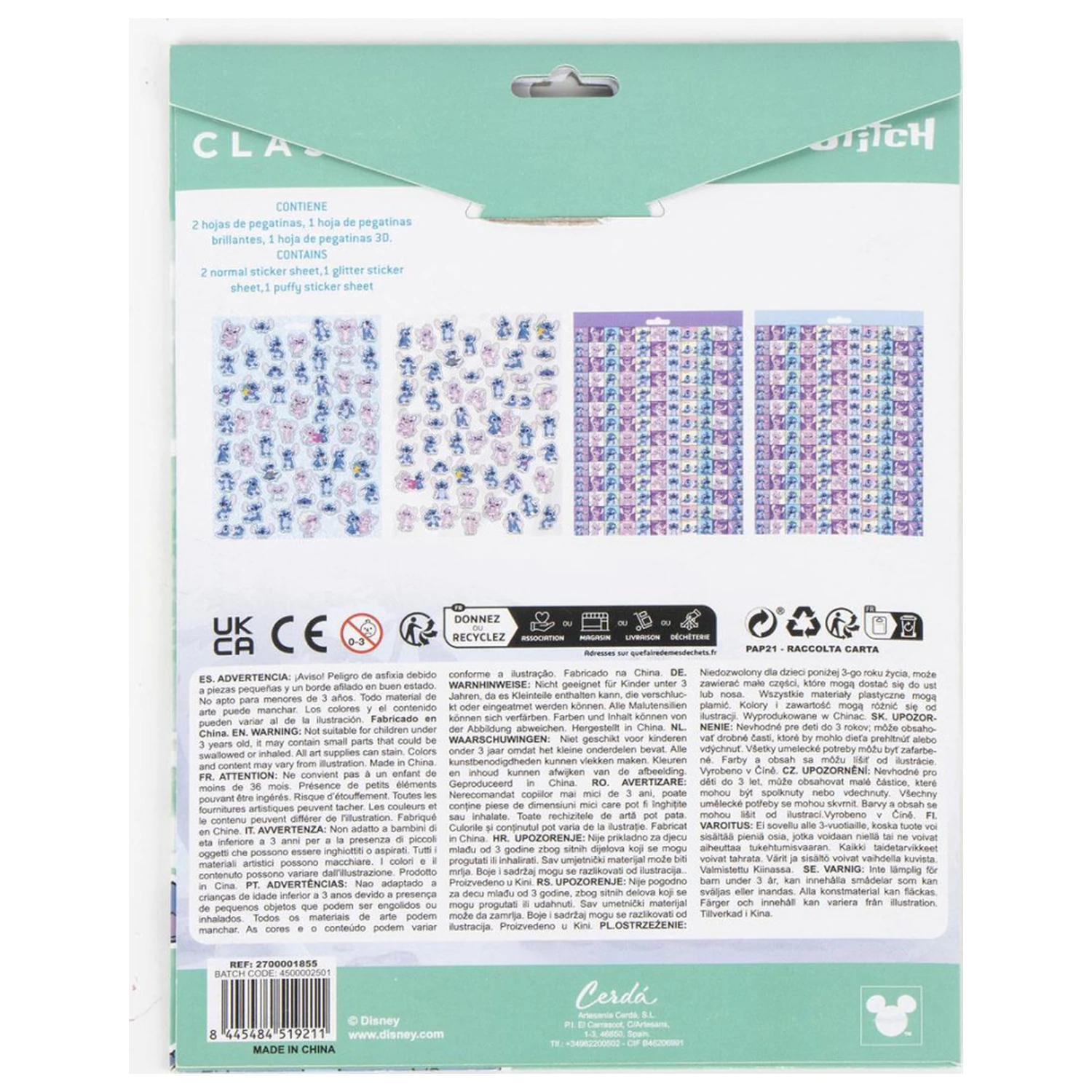 Stitch Alien set naljepnica 300 komada fotografija proizvoda