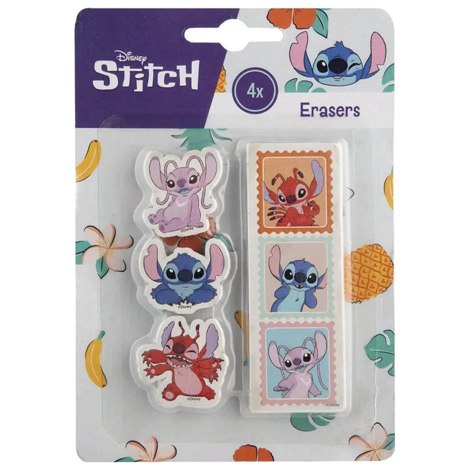 Stitch Aloha set gumica za brisanje u obliku, 4 komada fotografija proizvoda