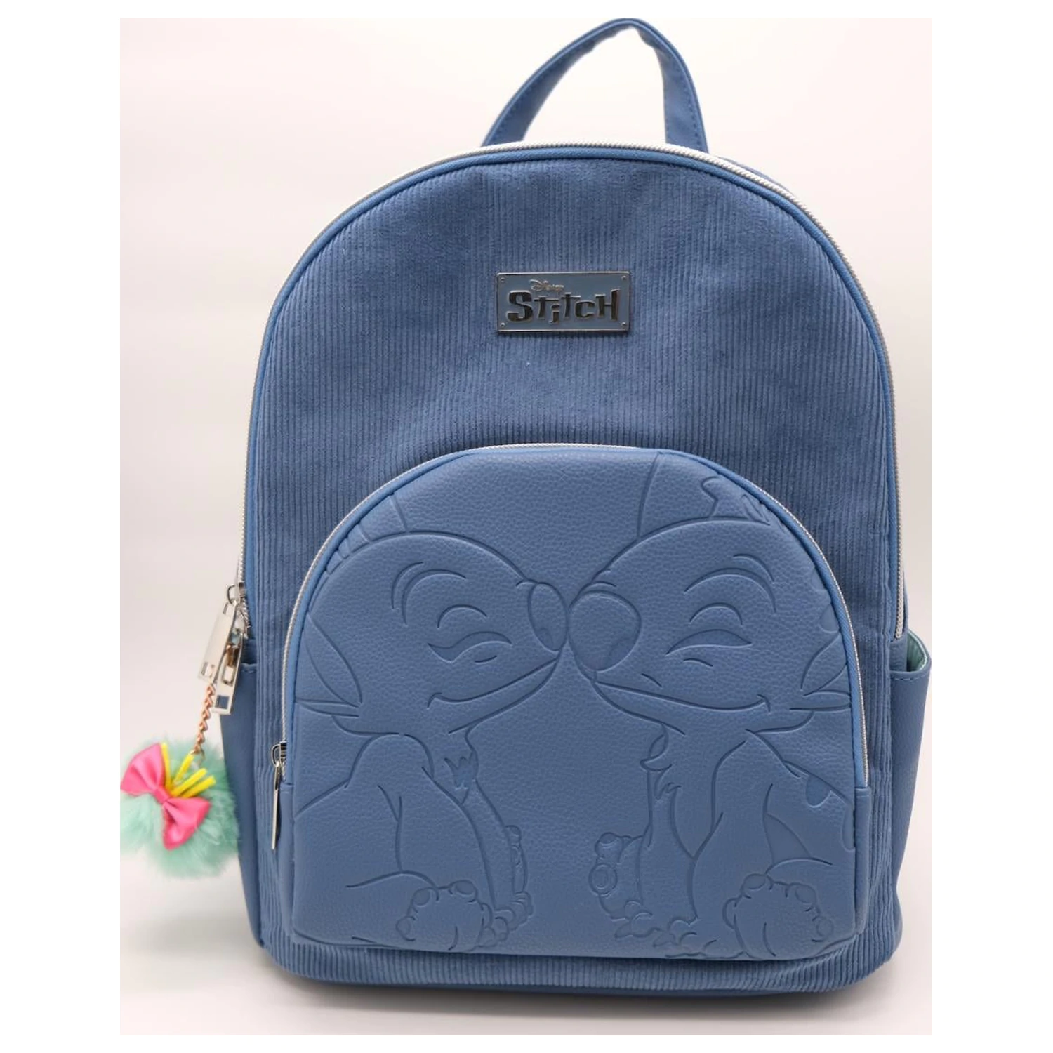 Stitch & Angel Fashion Duo Plavi ruksak od samta od korduroja fotografija proizvoda