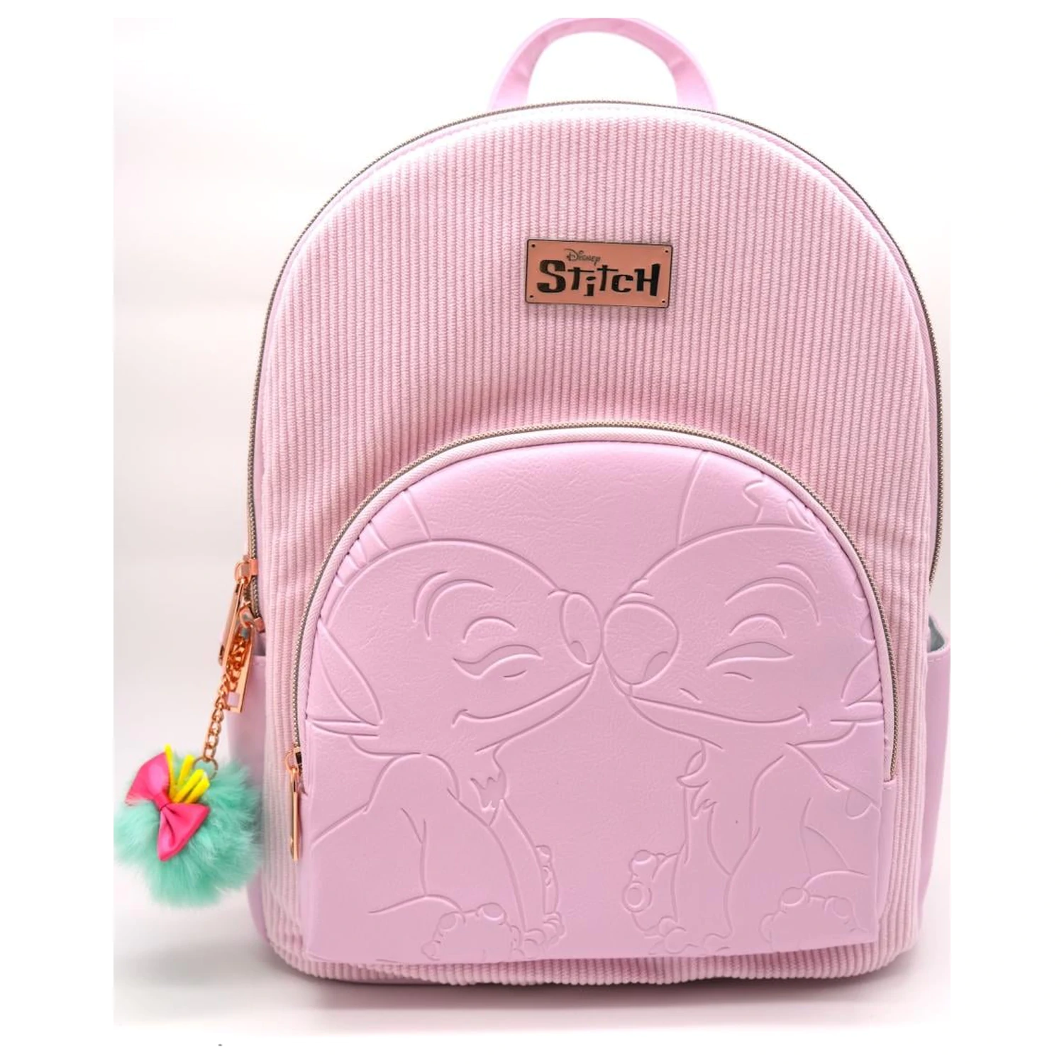 Stitch & Angel Fashion Duo Pink Corduroy ruksak 32x25x14cm fotografija proizvoda