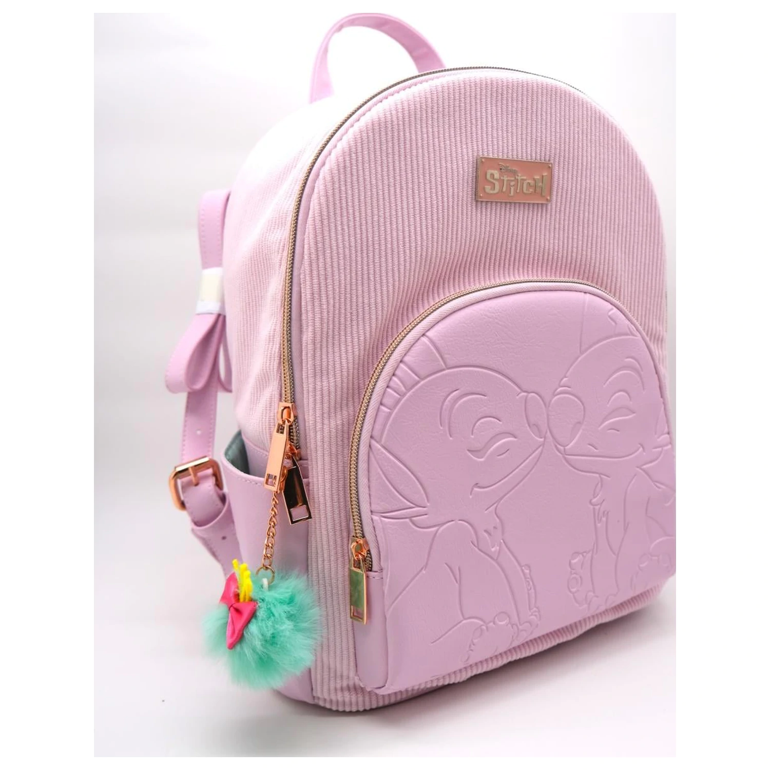 Stitch & Angel Fashion Duo Pink Corduroy ruksak 32x25x14cm fotografija proizvoda
