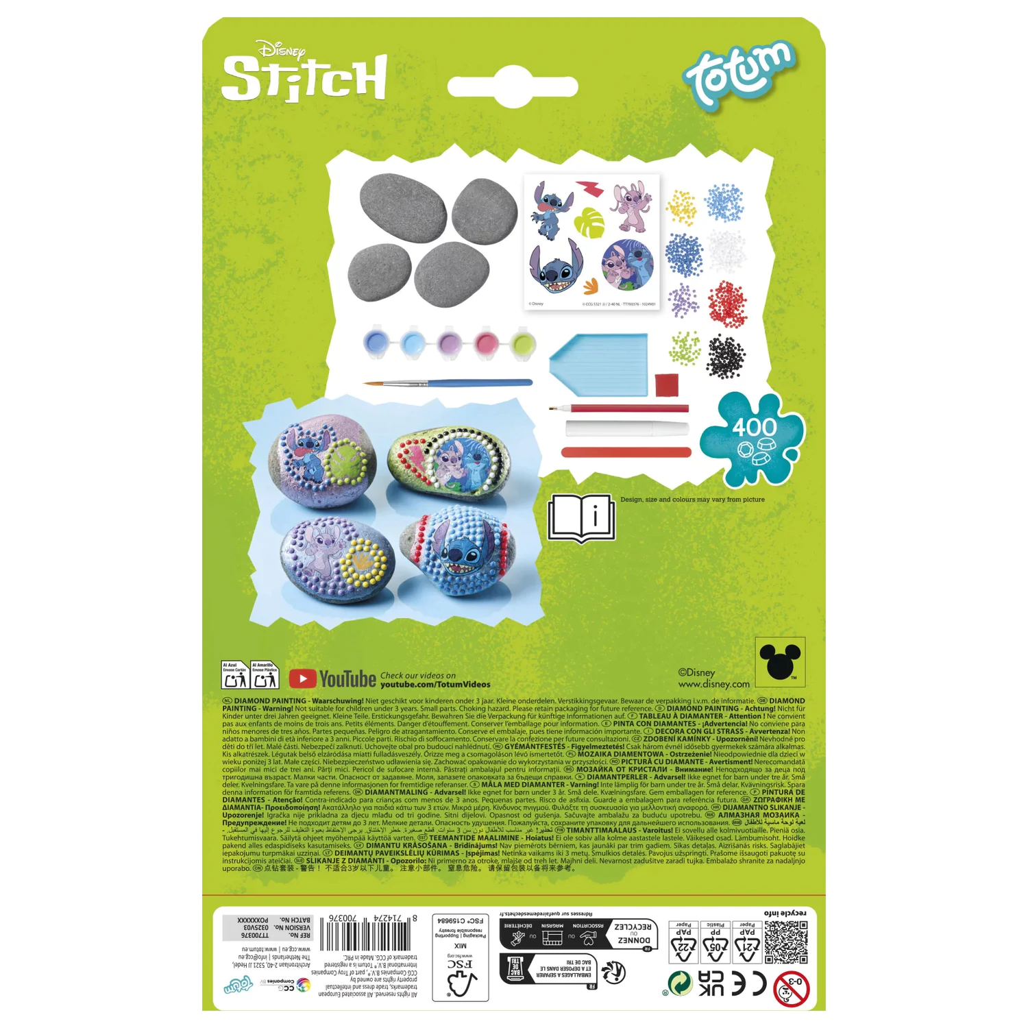 Stitch Angel Pebble set za ukrašavanje sa naljepnicom fotografija proizvoda