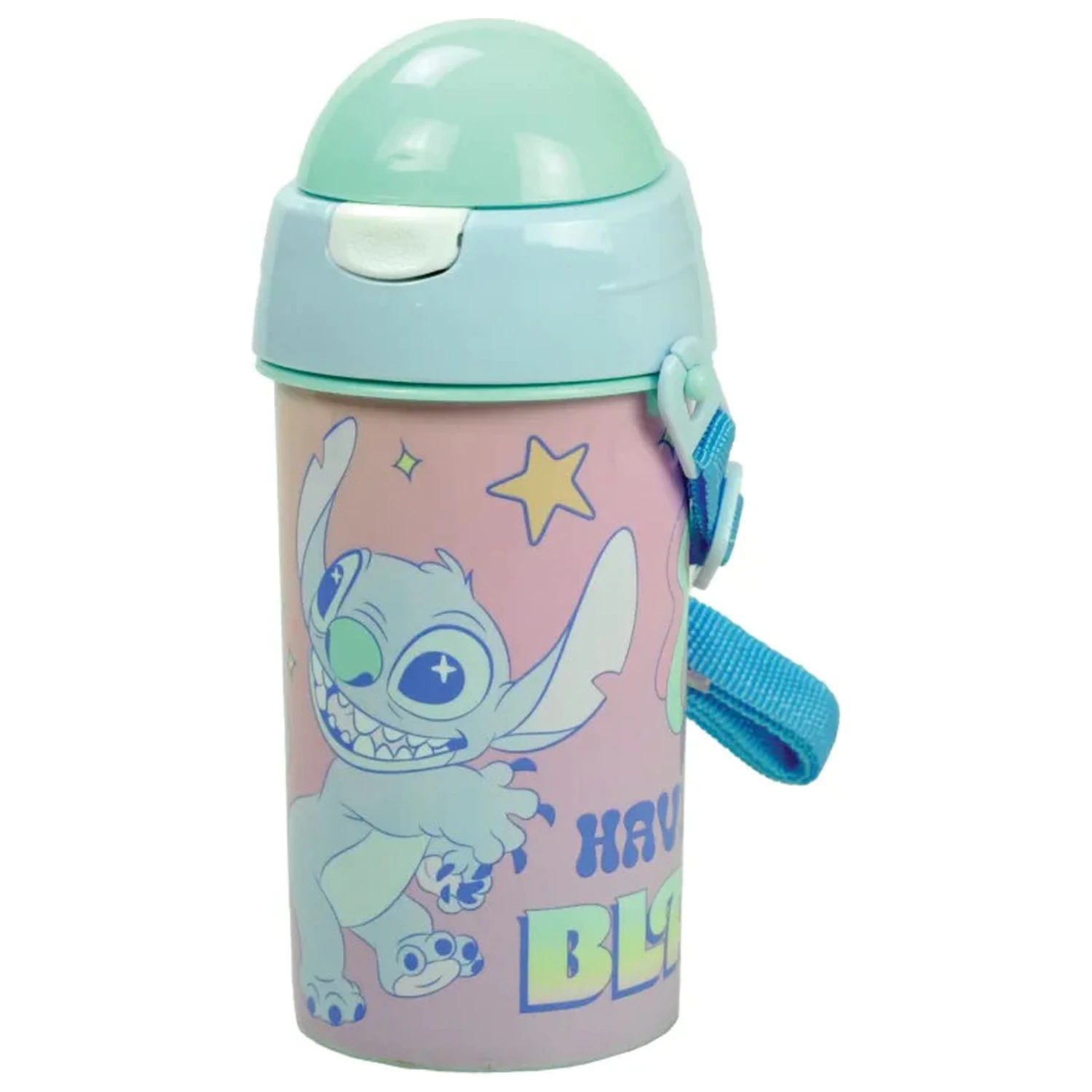 Stitch Blast Plastična boca za vodu sa slamkom i kukom 500 ml fotografija proizvoda