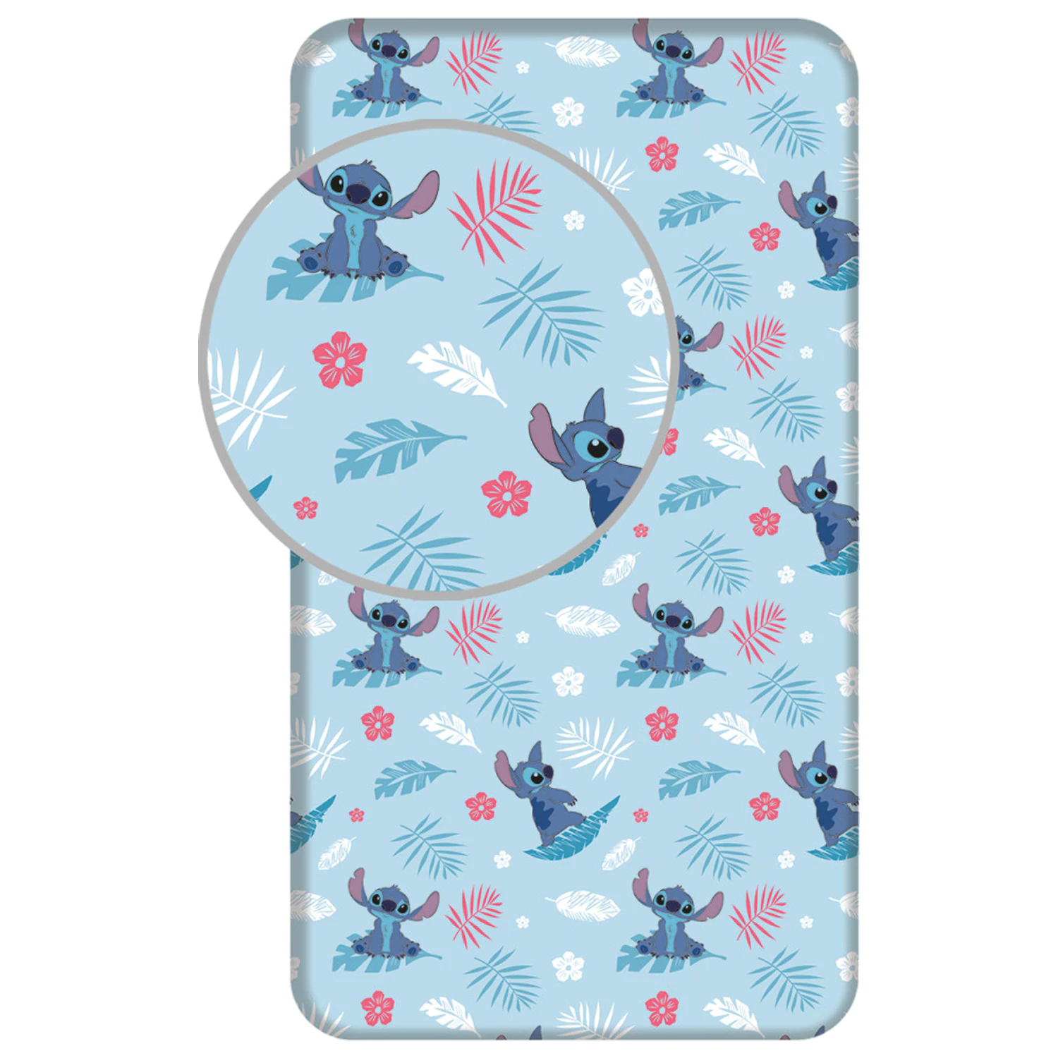 Stitch Plava prilagođena plahta 90x200 cm fotografija proizvoda