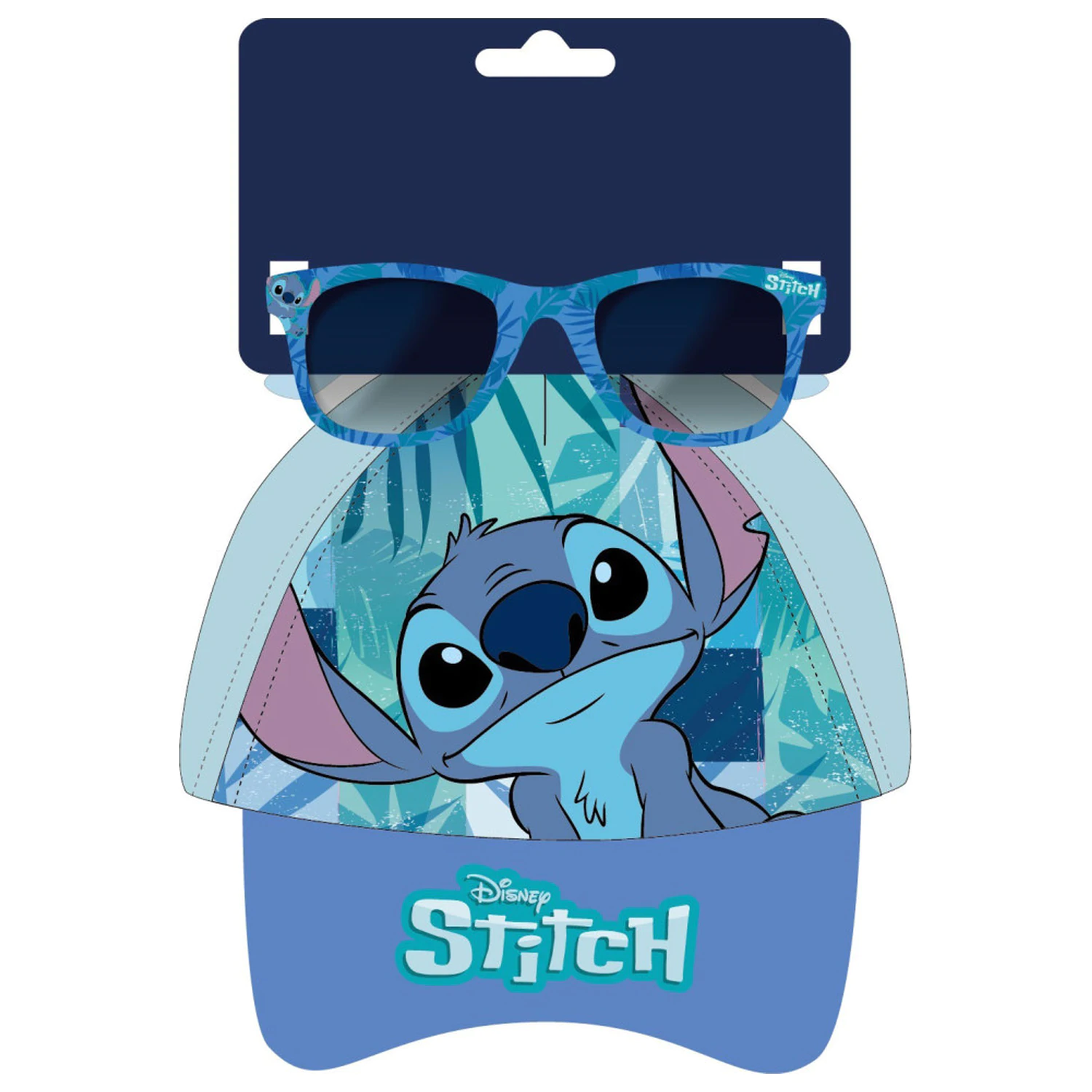 Stitch Plave Sunčane Naočale s Motivom Lišća i Set Bejzbolske Kape fotografija proizvoda