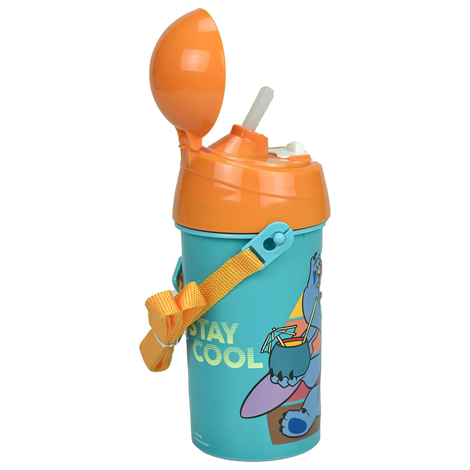 Stitch Cool plastična boca za vodu sa slamkom i vješalicom 500 ml fotografija proizvoda