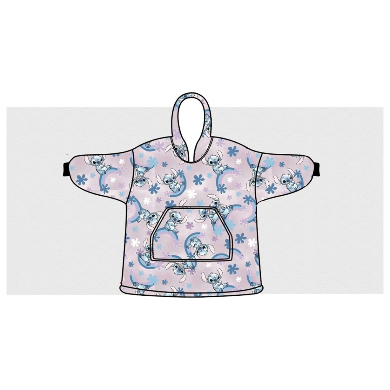 Stitch Dreamy Plush Fleece nosiva deka pončo za uzrast 7-14 fotografija proizvoda