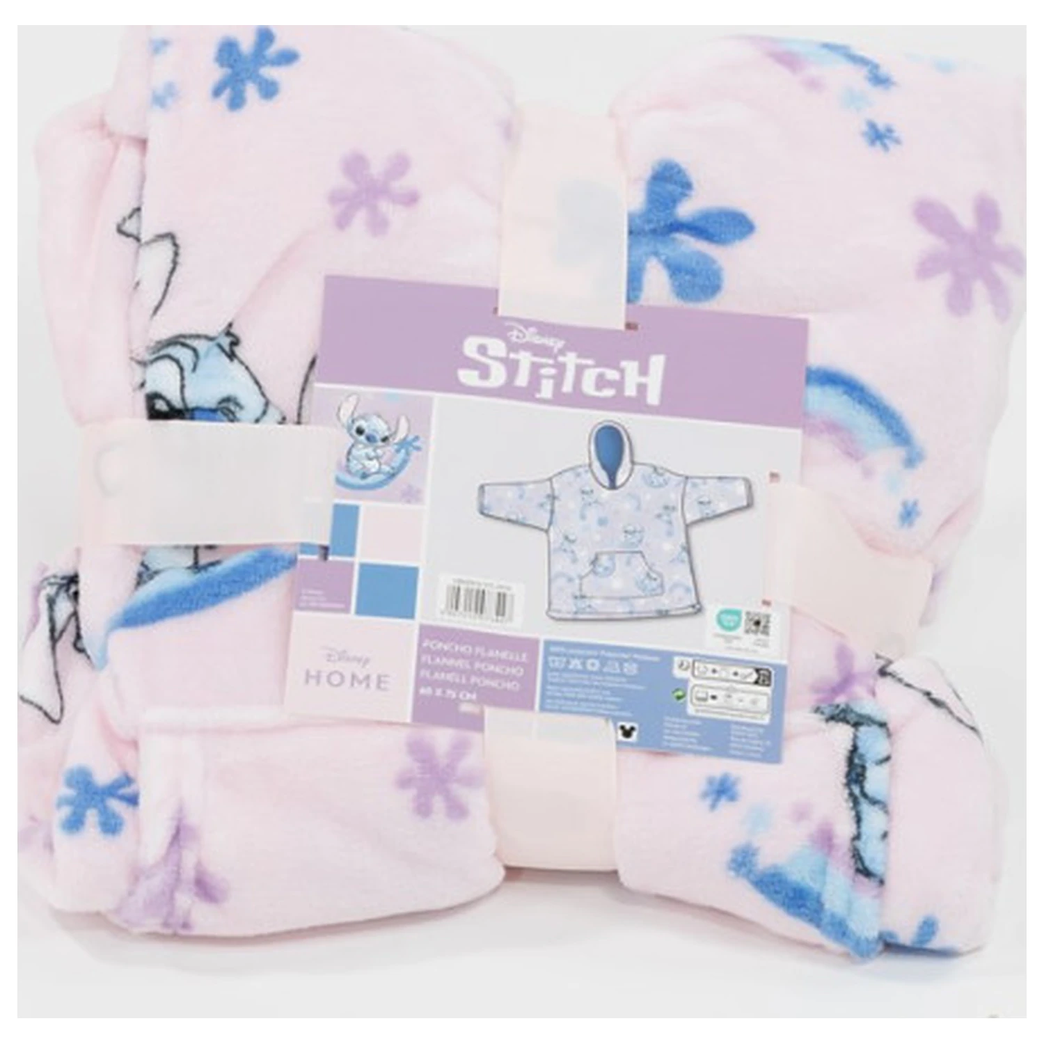 Stitch Dreamy Plush Fleece nosiva deka pončo za uzrast 7-14 fotografija proizvoda