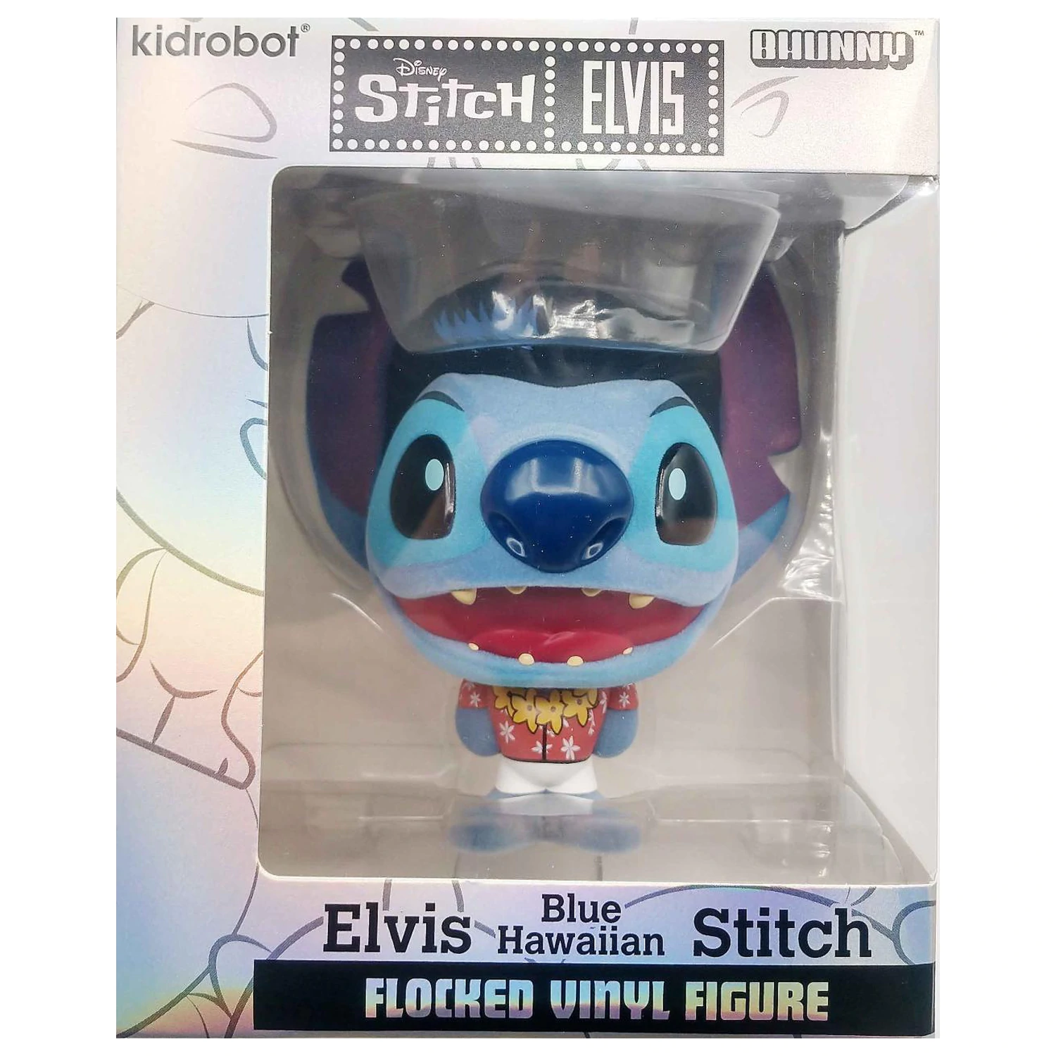 Stitch Elvis Blue Hawaiian Bhunny Flocked figura od vinila fotografija proizvoda