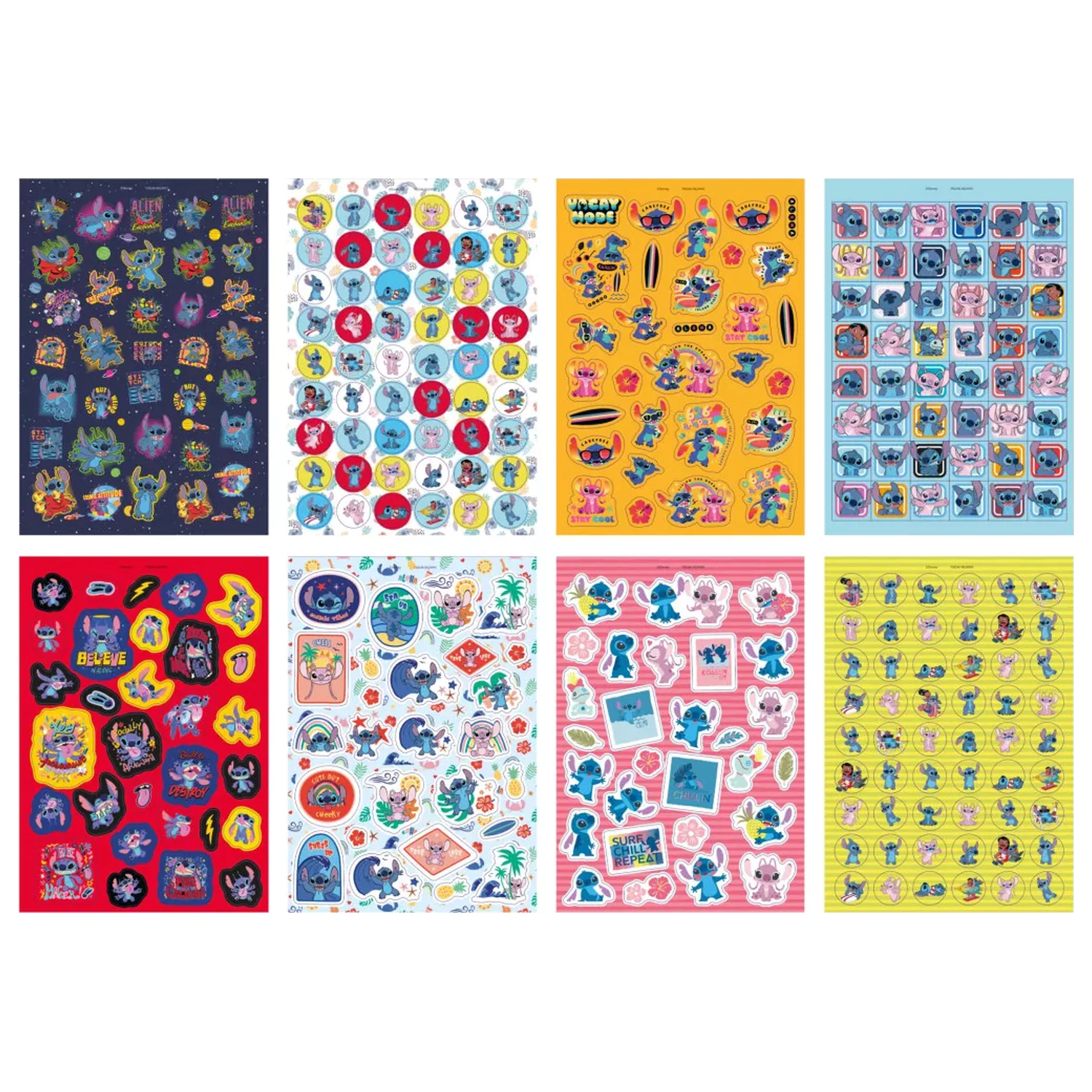 Stitch Extrovert set naljepnica, 8 listova fotografija proizvoda