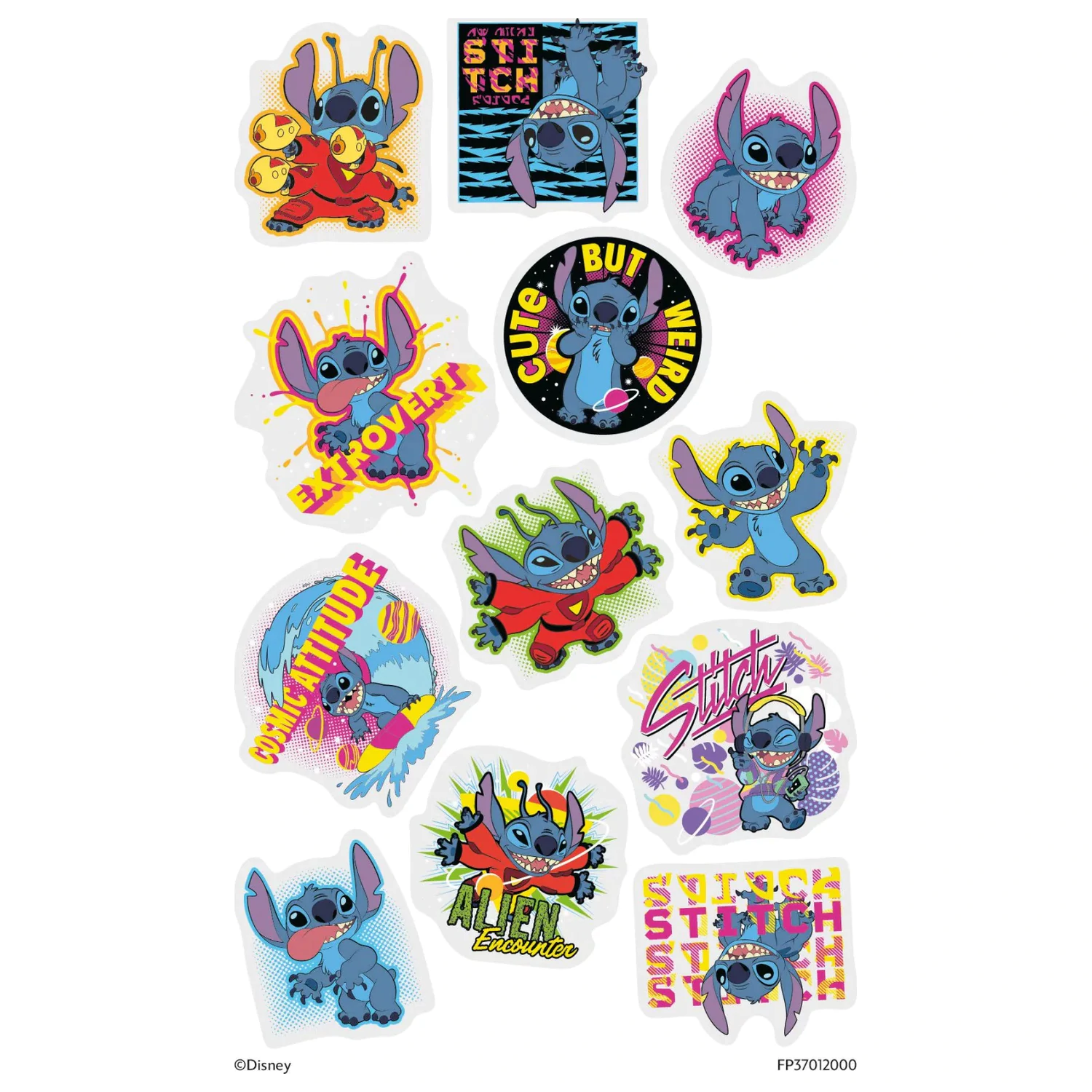 Stitch Extrovert Privremena tetovaža pakiranje od 12 komada fotografija proizvoda