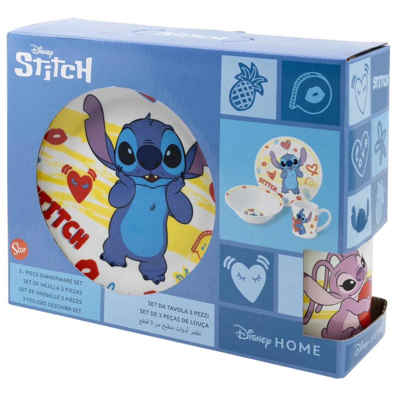 Stitch Heart Porculanski set posuđa za večeru fotografija proizvoda
