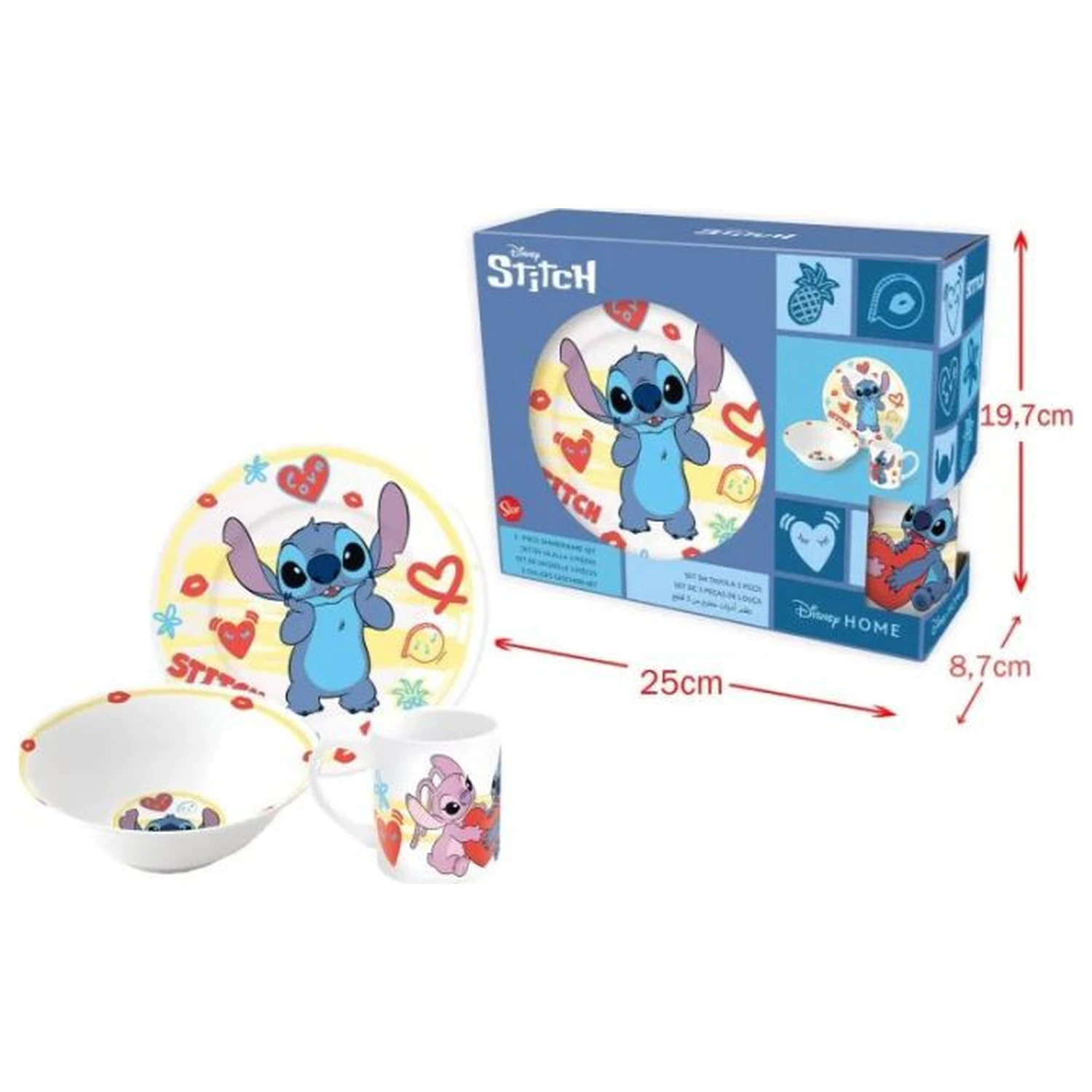 Stitch Heart Porculanski set posuđa za večeru fotografija proizvoda