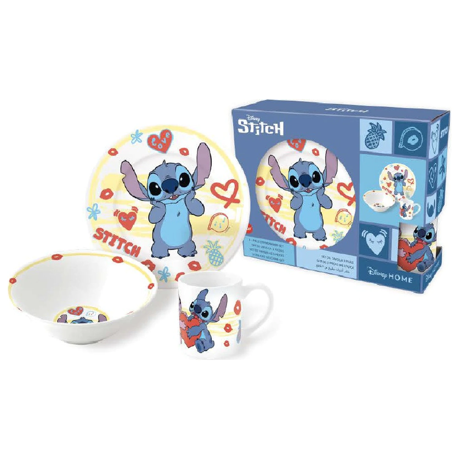 Stitch Heart Porculanski set posuđa za večeru fotografija proizvoda