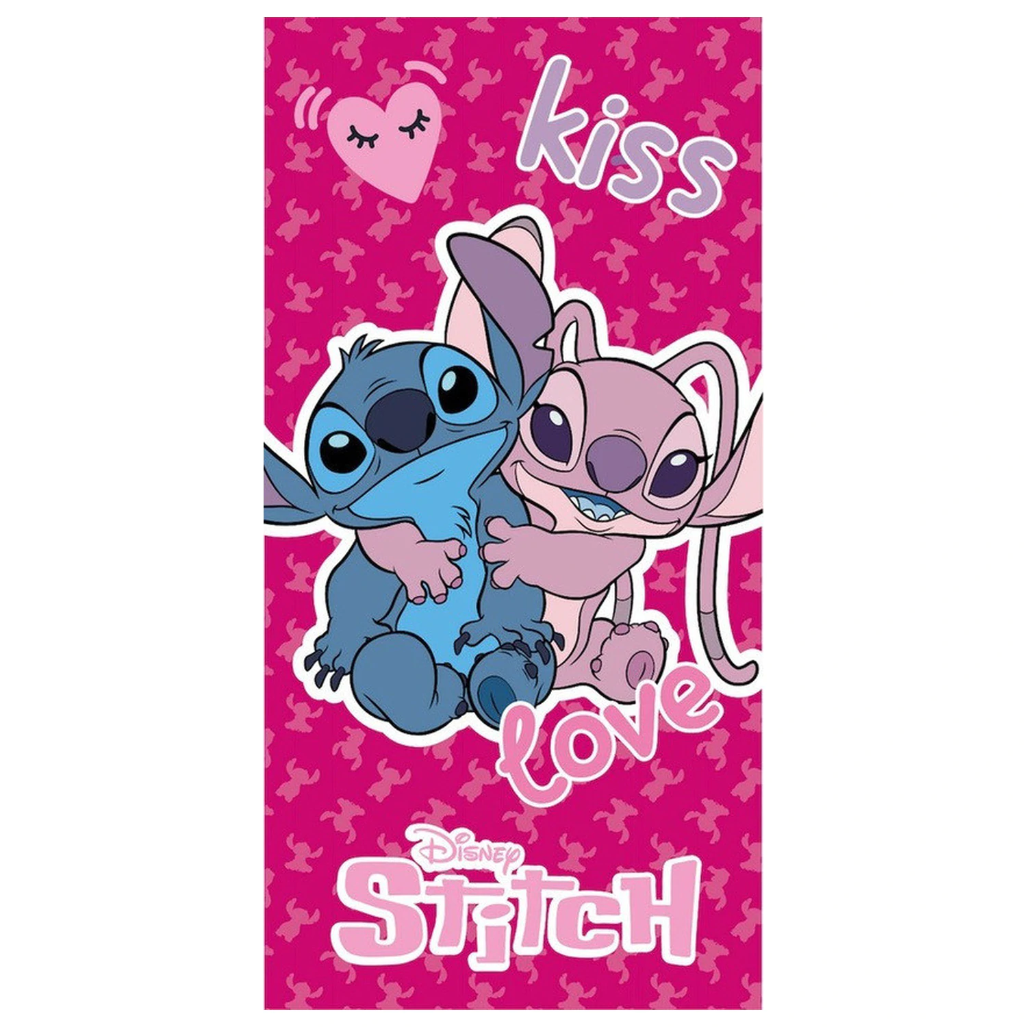 Lilo & Stitch Kiss, Love ručnik 70x140 cm fotografija proizvoda