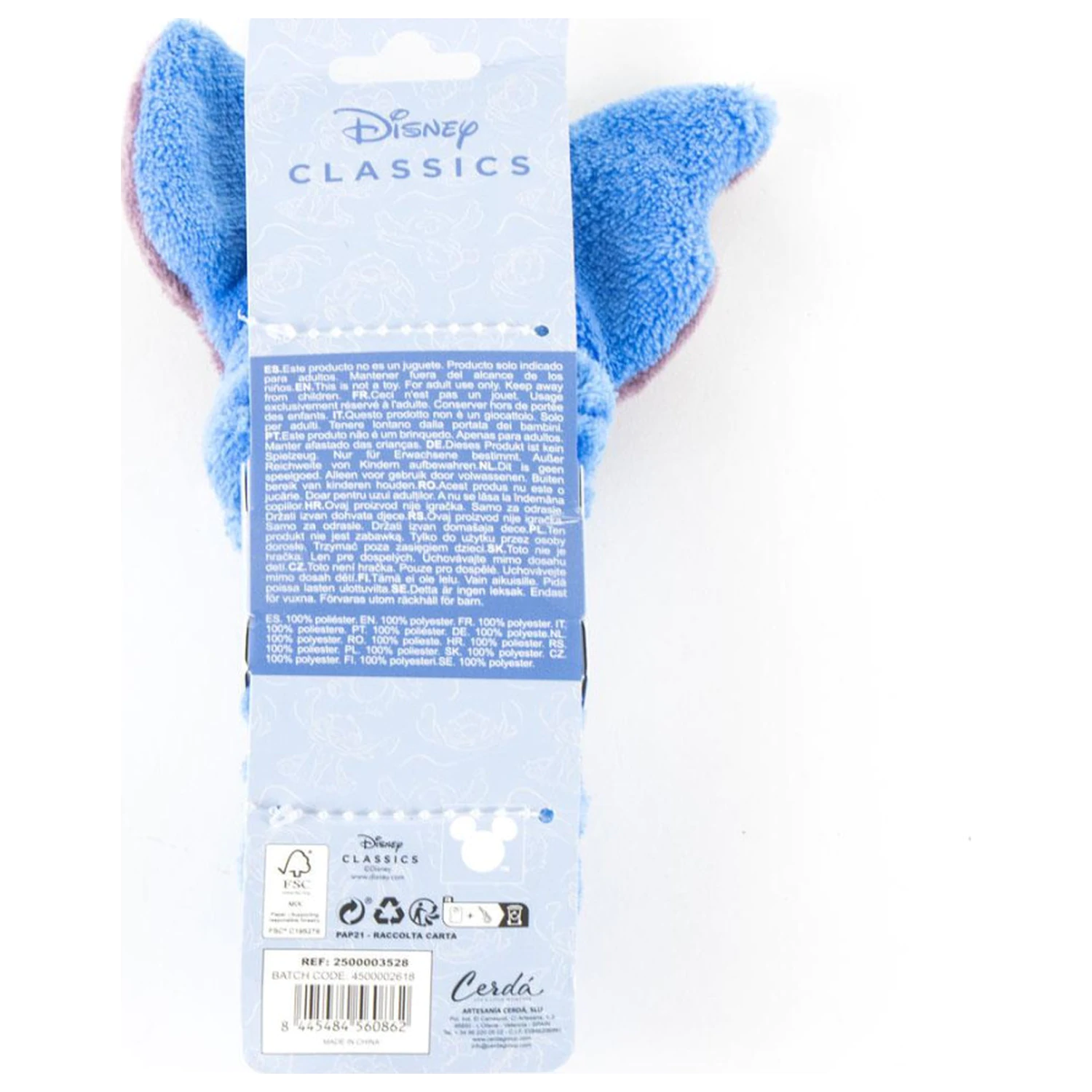 Stitch Svjetloplava Kozmetička Traka za Kosu fotografija proizvoda