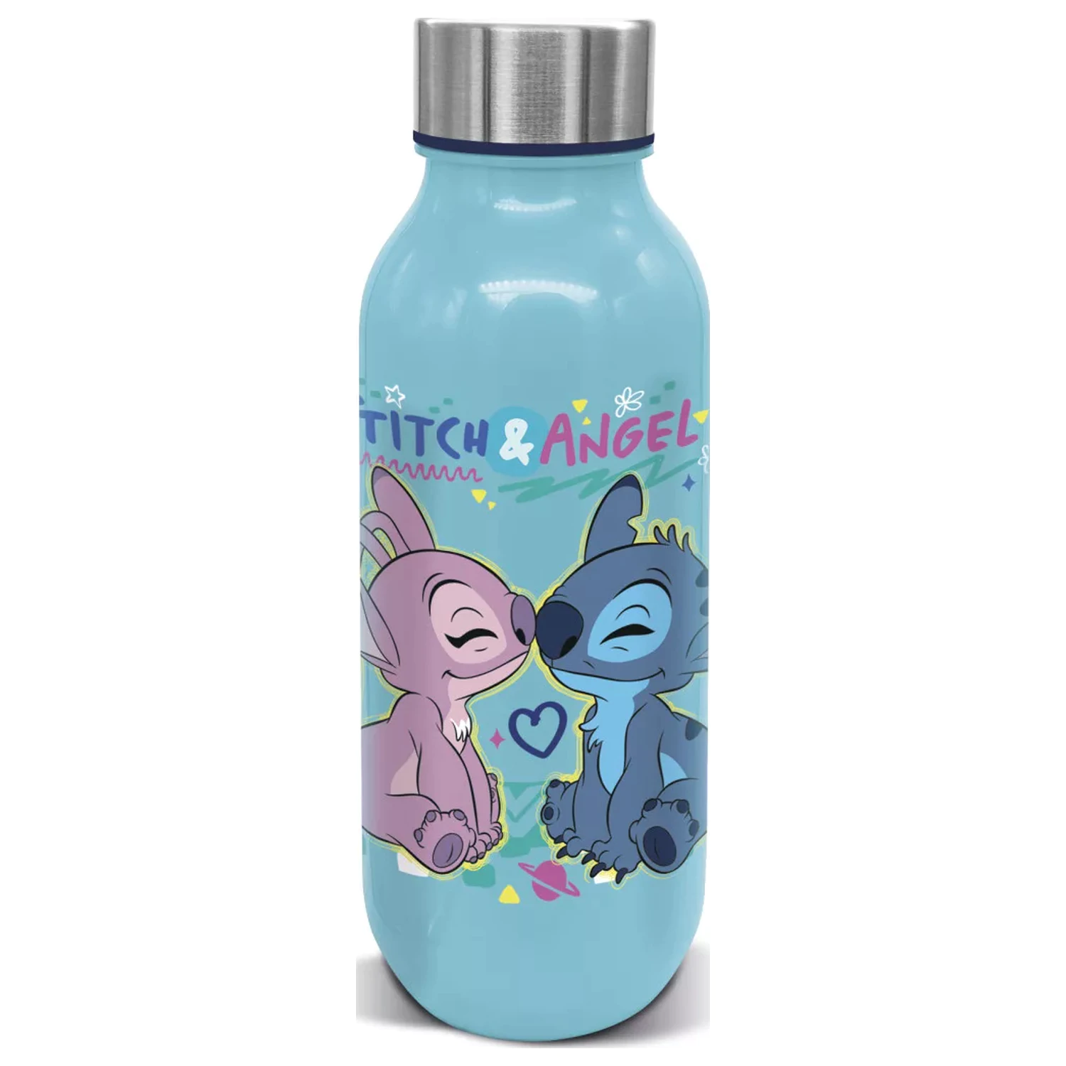 Stitch Love plastična boca za vodu s navojnim čepom 640 ml fotografija proizvoda