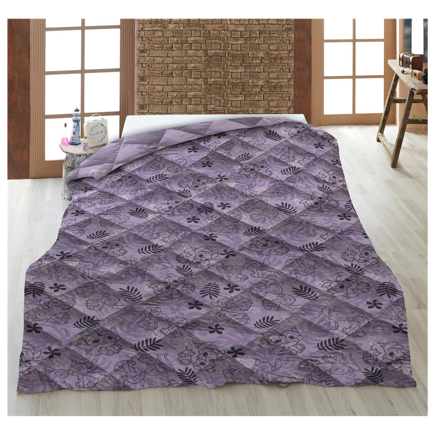 Stitch Lilo and Stitch Love Story prošivena navlaka za poplun, poplun 140x200cm fotografija proizvoda