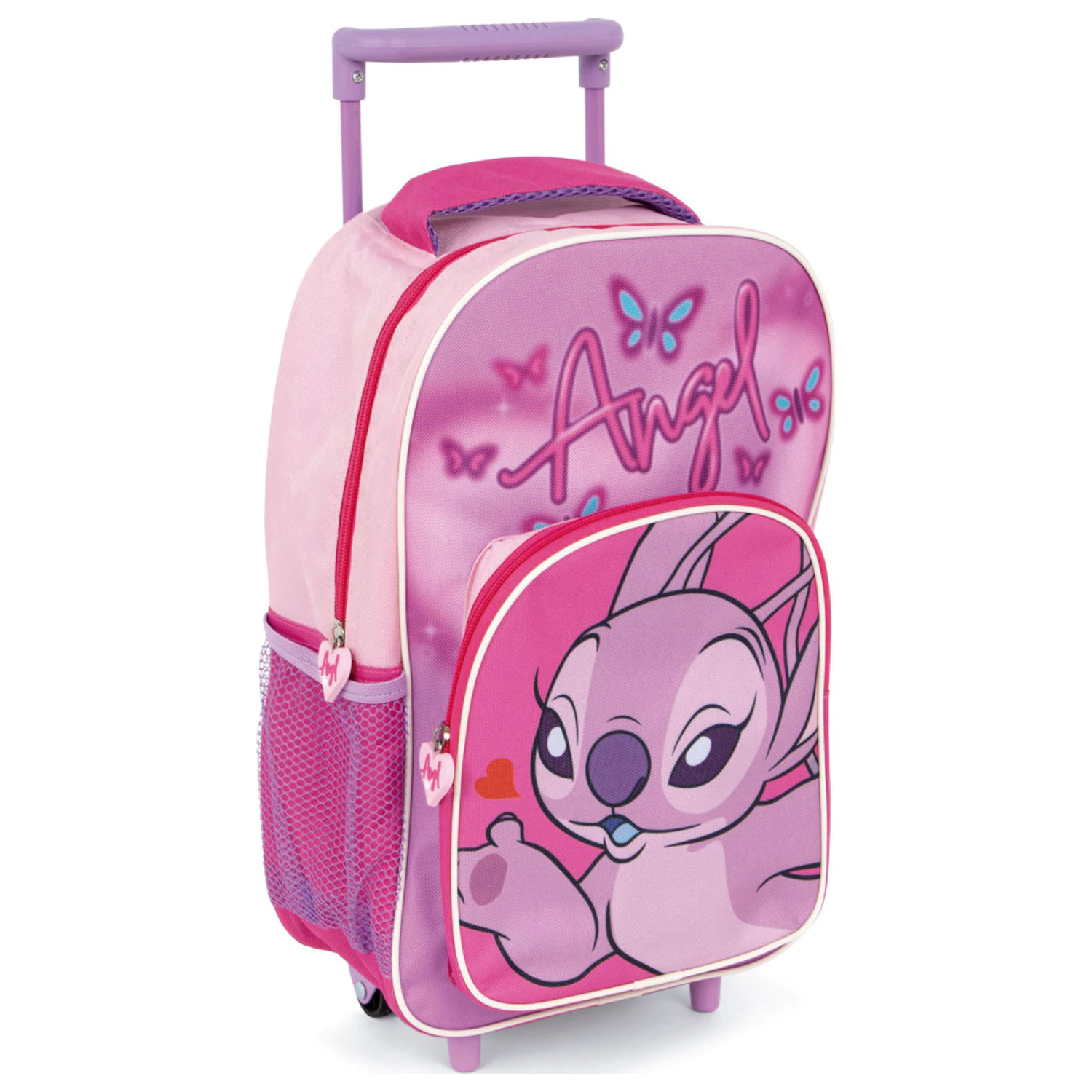 Stitch Pink Angel Ruksak na kotačićima za predškolce, torba 36 cm fotografija proizvoda