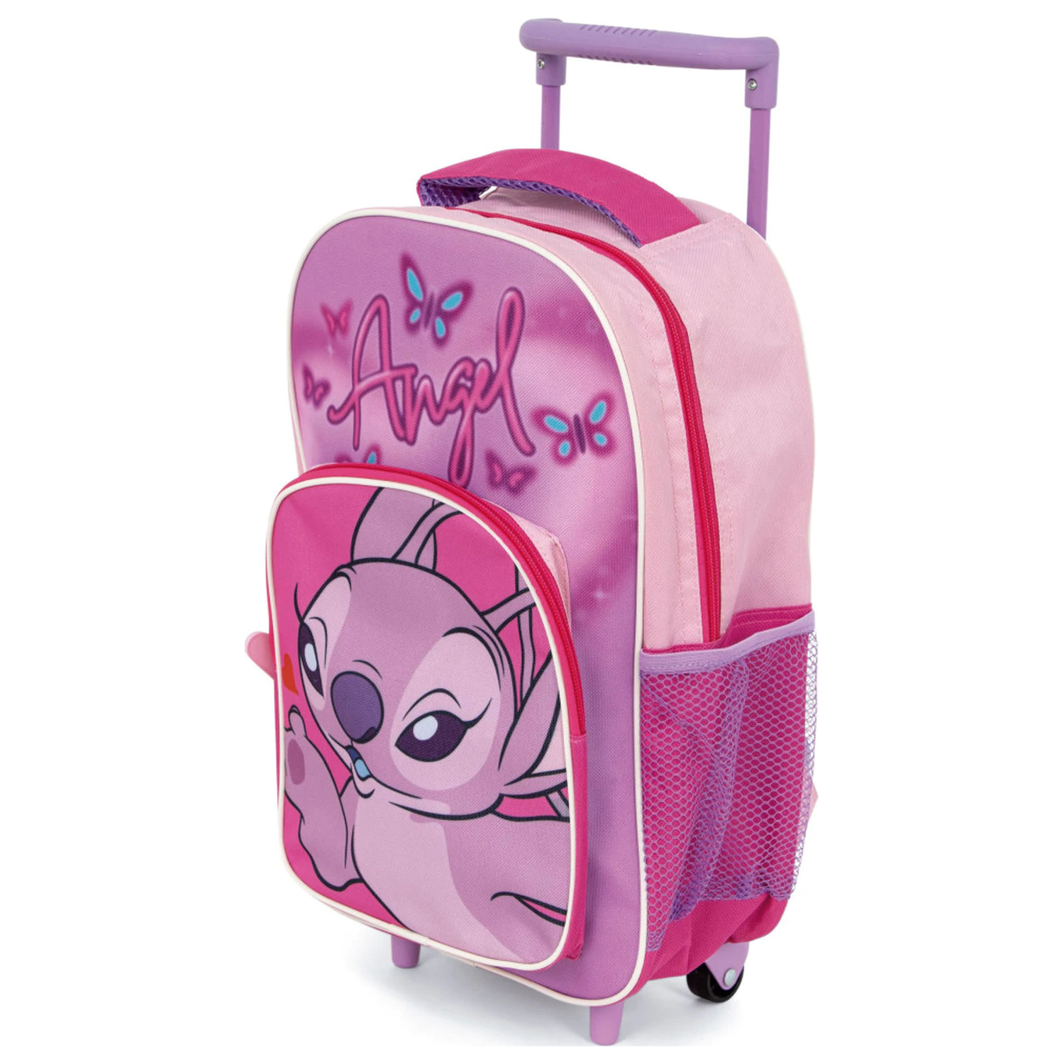 Stitch Pink Angel Ruksak na kotačićima za predškolce, torba 36 cm fotografija proizvoda