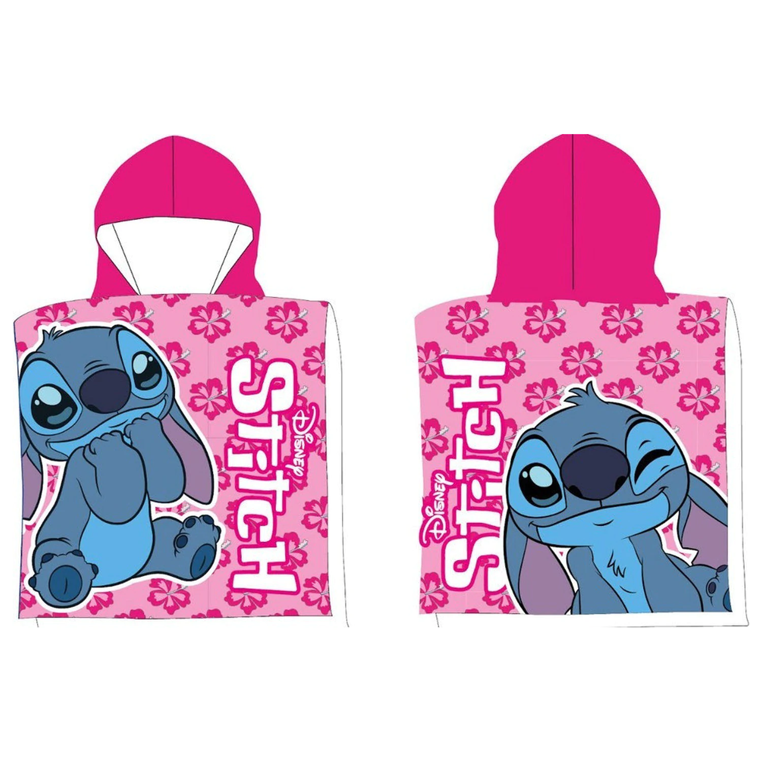 Stitch Pink Wink ručnik za plažu Poncho 50x100 cm fotografija proizvoda