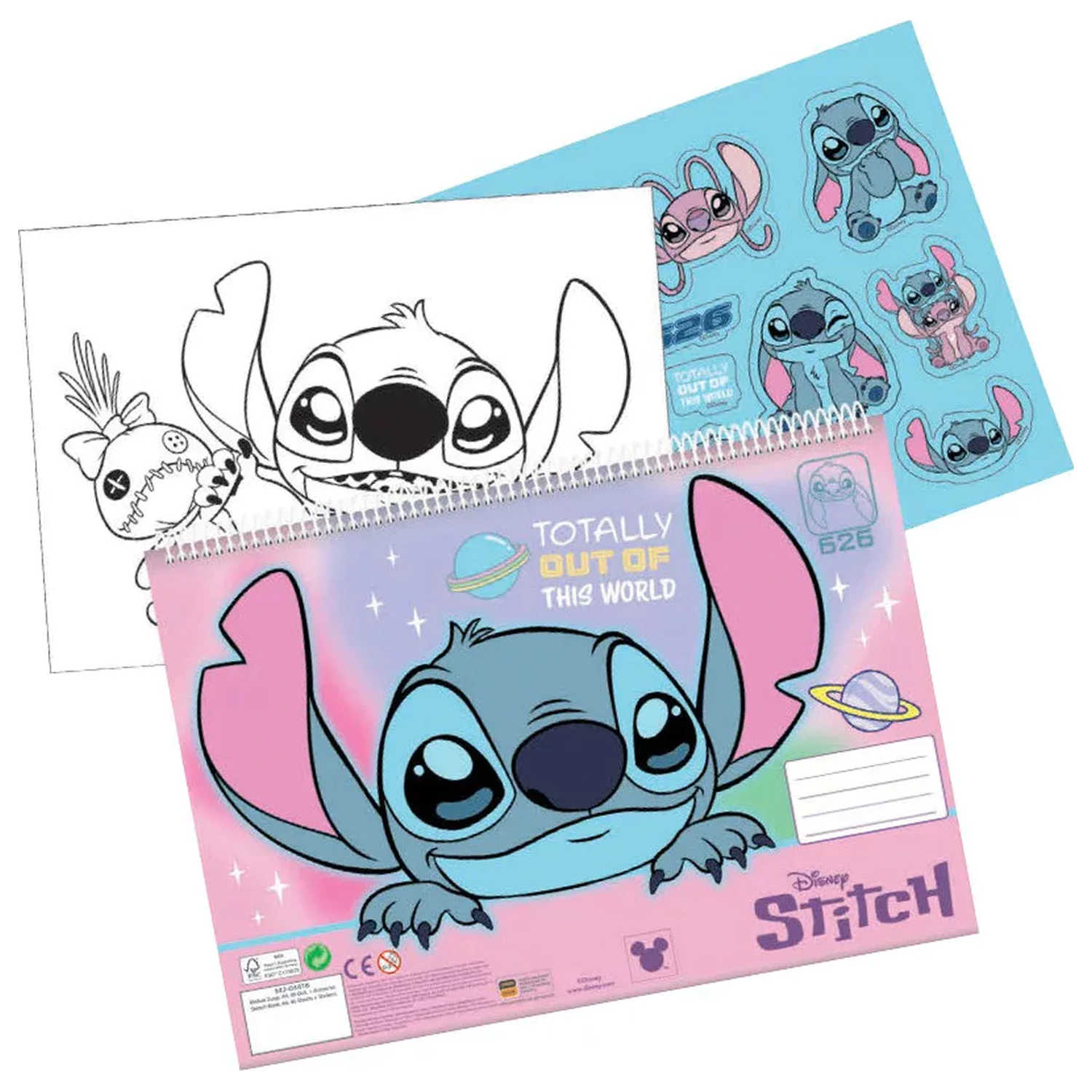 Stitch Universe A4 spiralni blok za skiciranje, 40 listova sa naljepnicama fotografija proizvoda