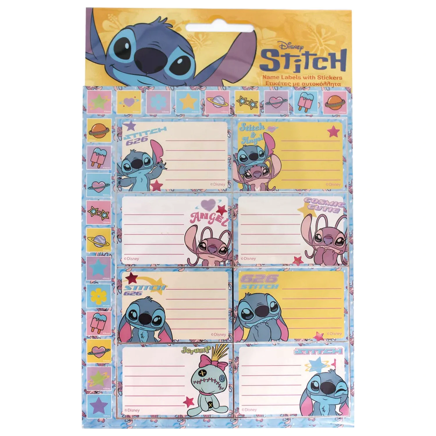 Stitch Universe naljepnice za etikete bilježnica, 16 kom. fotografija proizvoda
