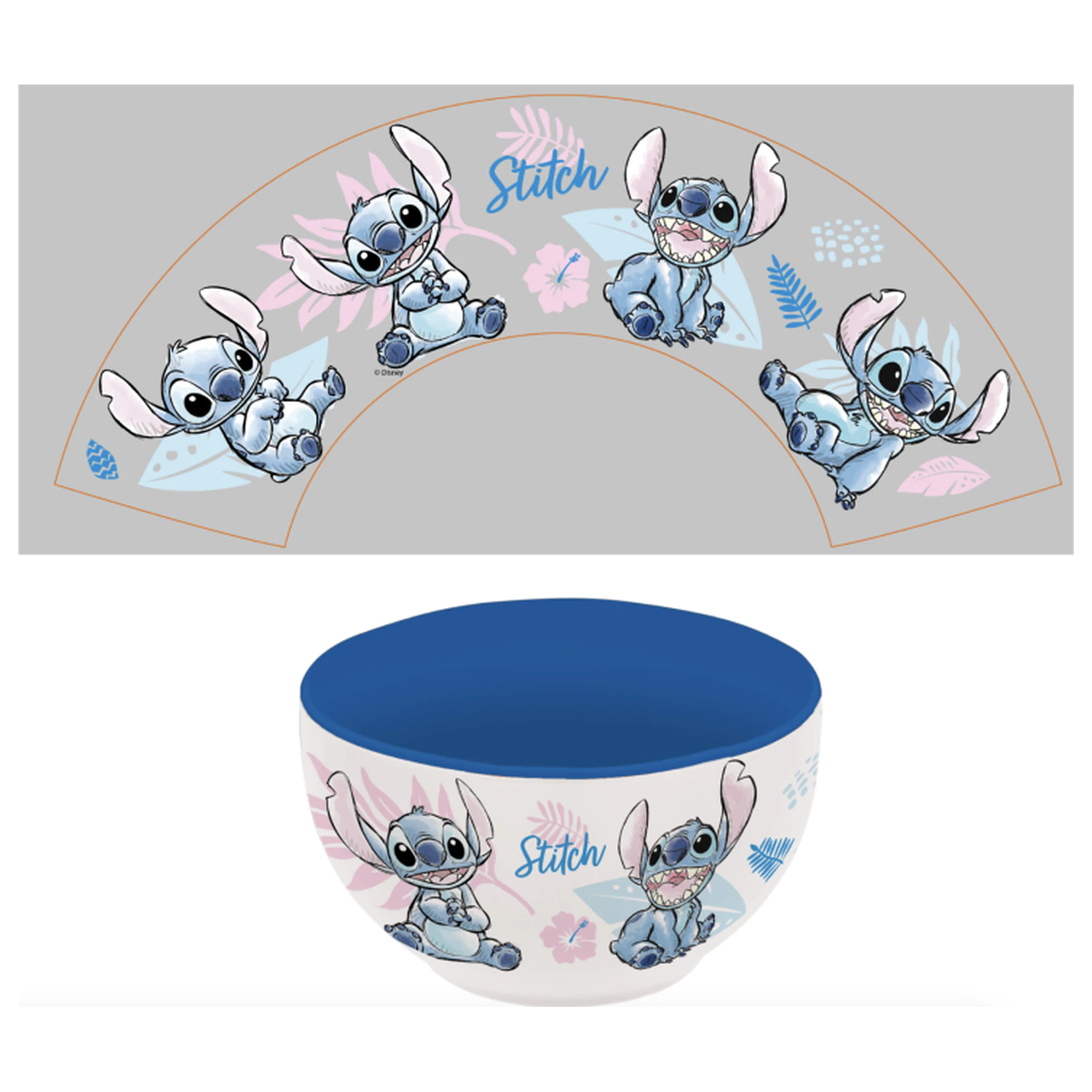 Stitch Akvarel Plava Keramička Zdjela fotografija proizvoda