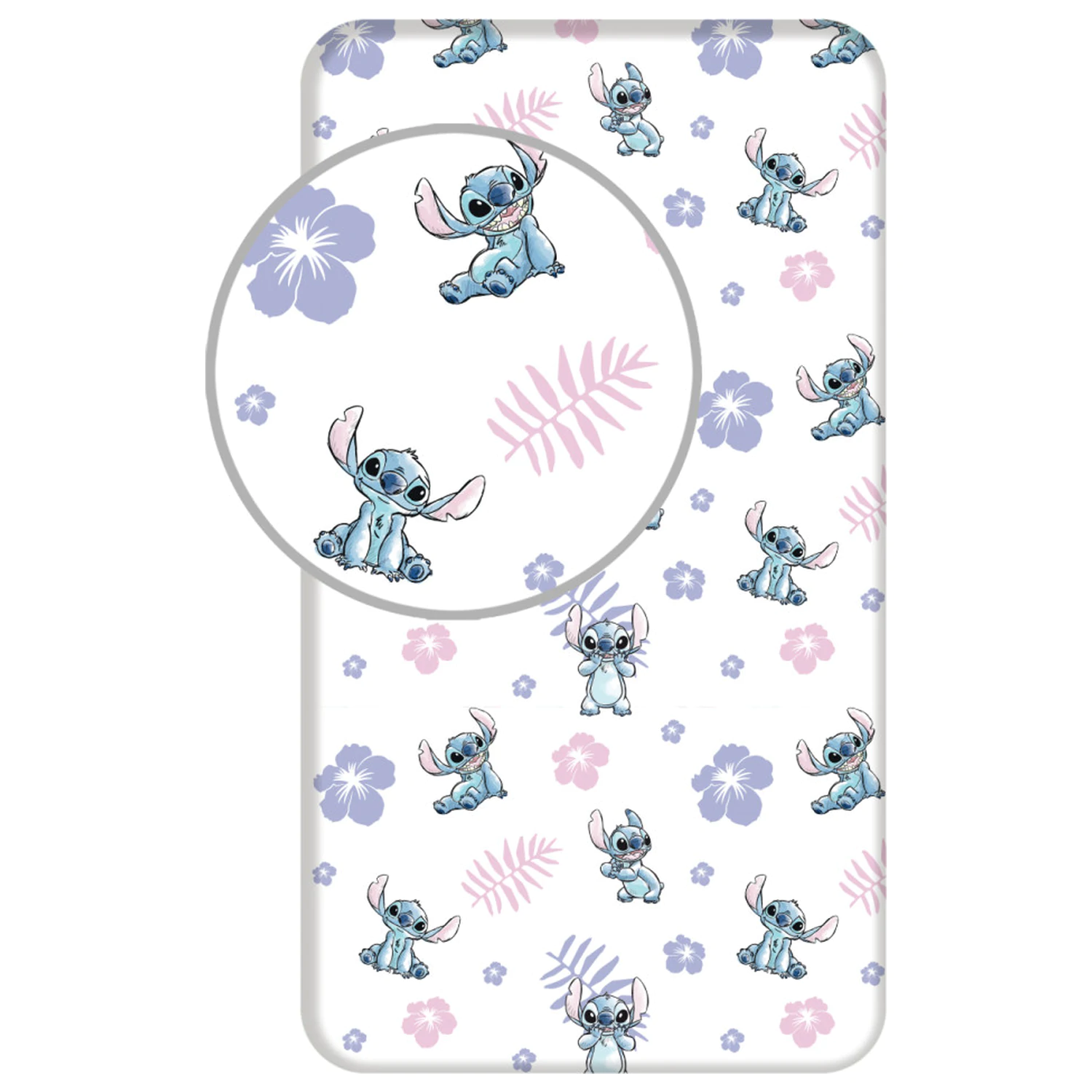 Stitch White navlakani čaršaf 90x200 cm fotografija proizvoda