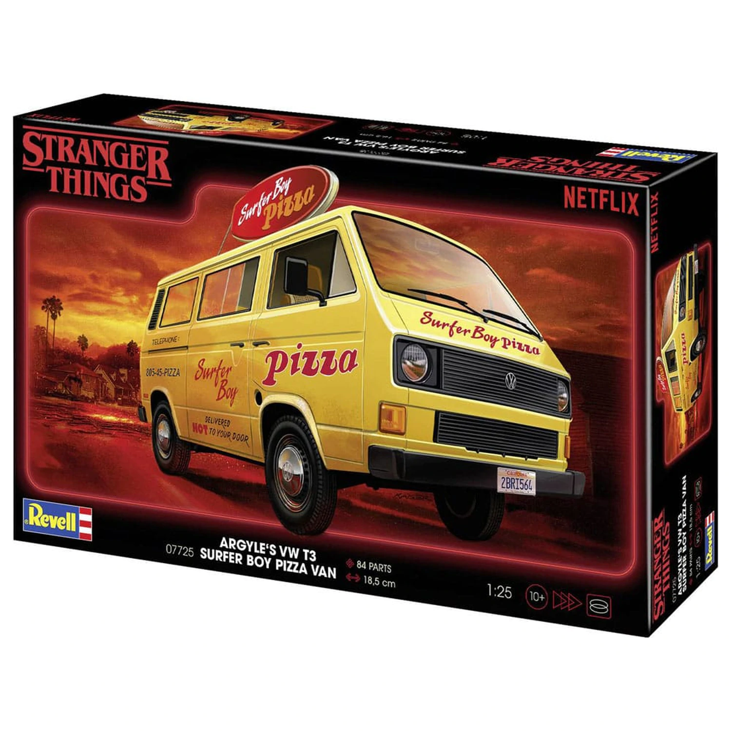 Stranger Things Komplet modela 1/25 VW T3 Bus Surfer Boy 19 cm fotografija proizvoda