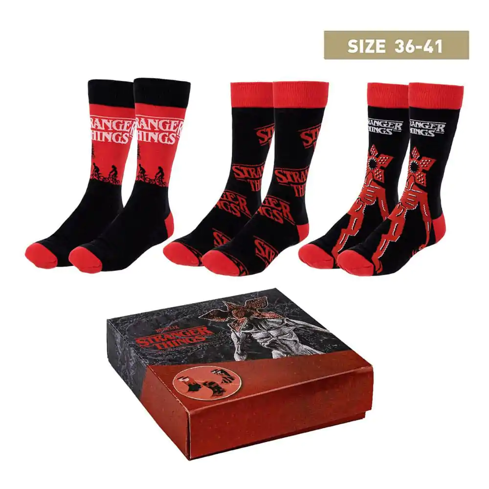 Stranger Things Čarape 3-Pack 35-41 fotografija proizvoda