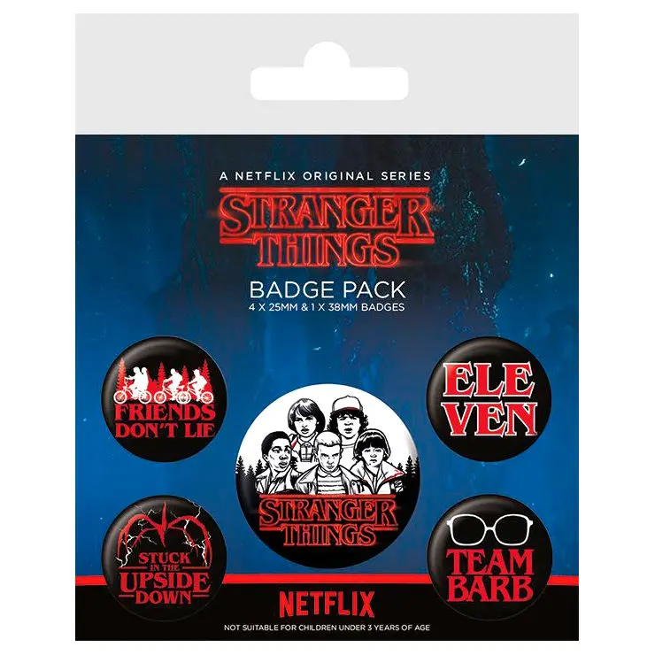 Stranger Things bedževi s iglom 5-Pack Likovi fotografija proizvoda