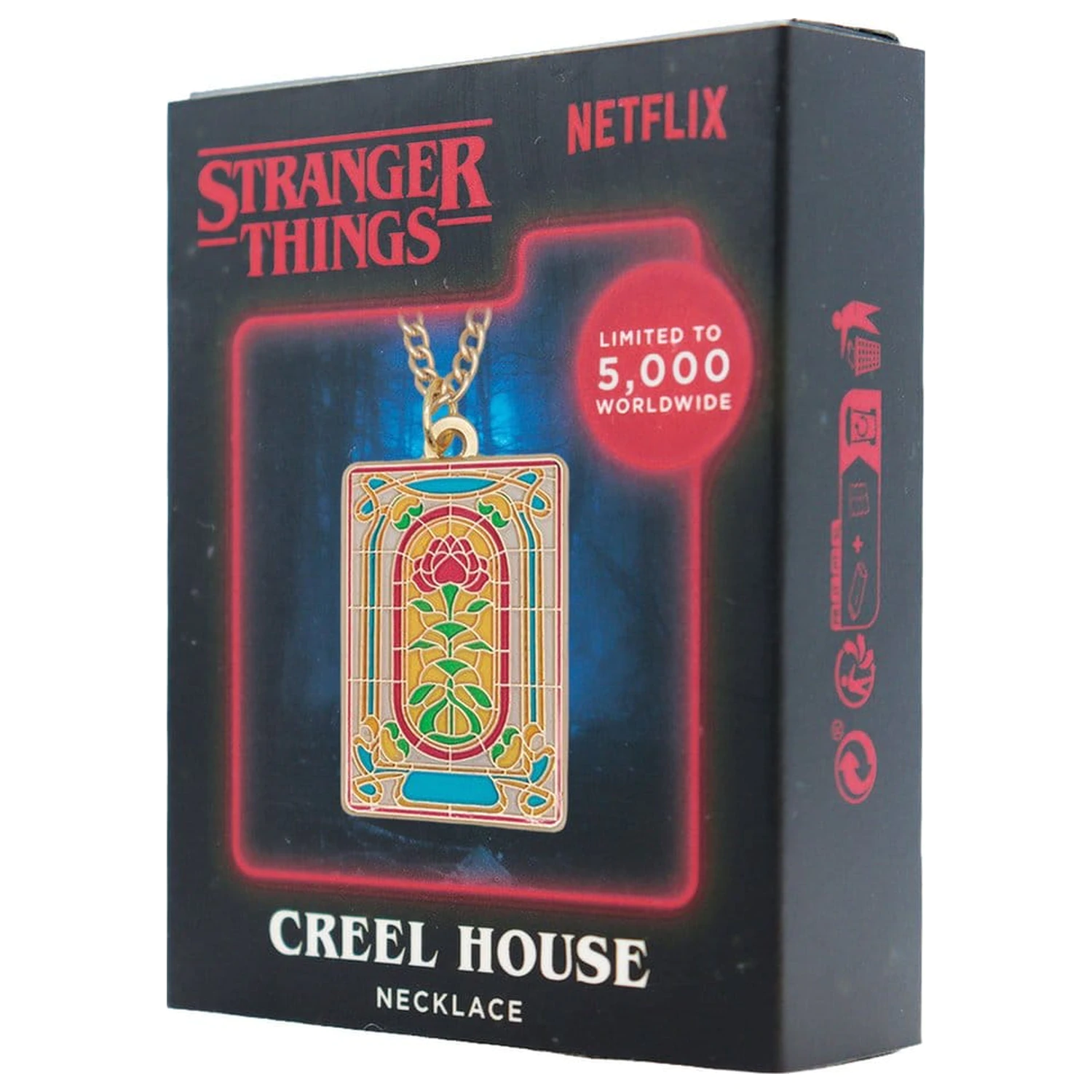 Stranger Things ogrlica Prozor Creel kuće ograničeno izdanje 3 x 2 cm fotografija proizvoda