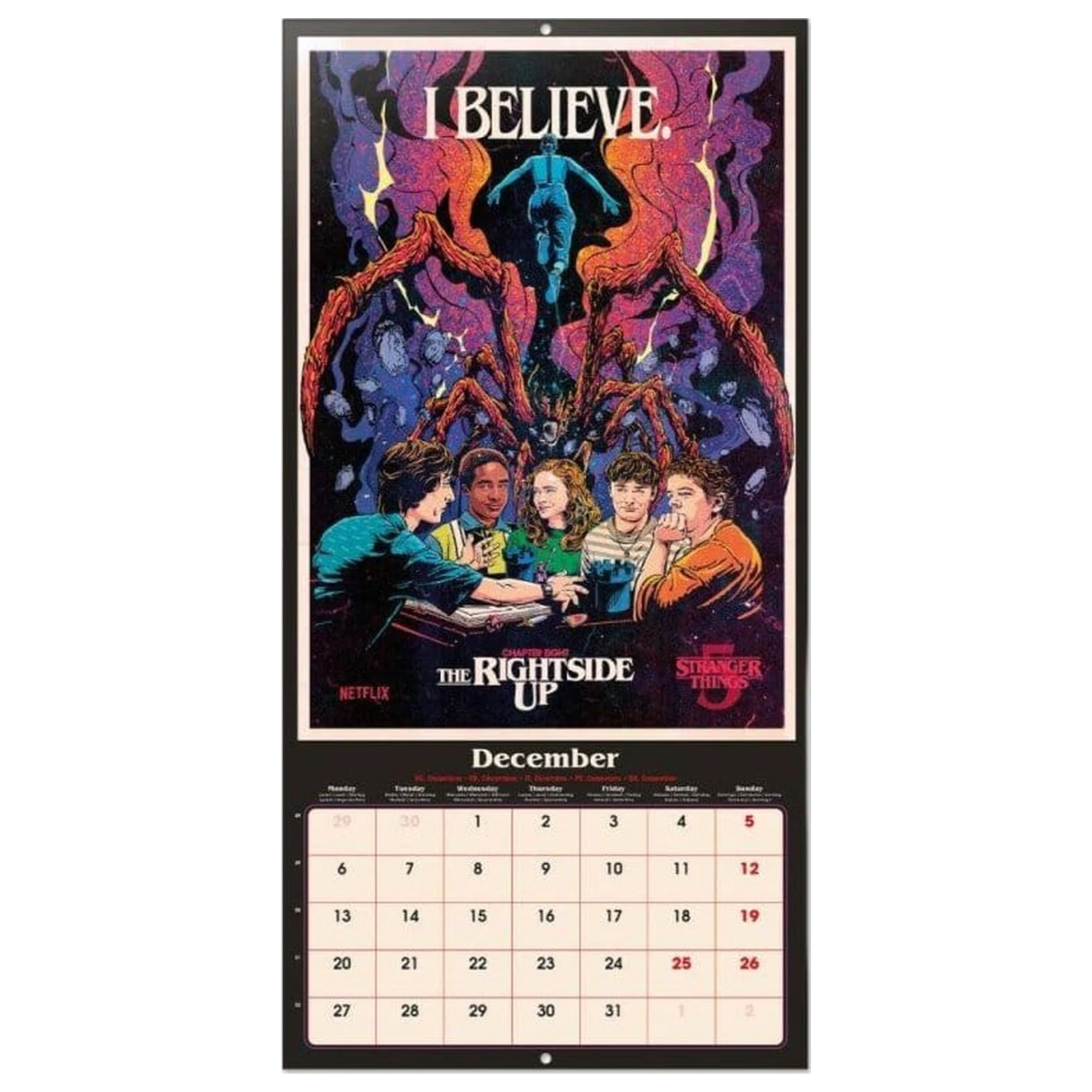Stranger Things zidni kalendar 2027 30 x 30 cm fotografija proizvoda