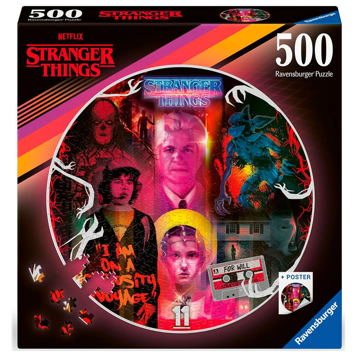 Stranger Things okrugla puzzle Prijatelji ne lažu (500 komada) fotografija proizvoda