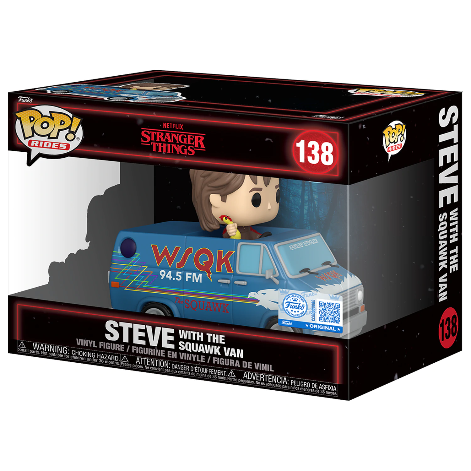 Stranger Things Funko POP! Vozila Deluxe Vinyl Steve s The Squawk Van Ekskluzivno 9 cm fotografija proizvoda